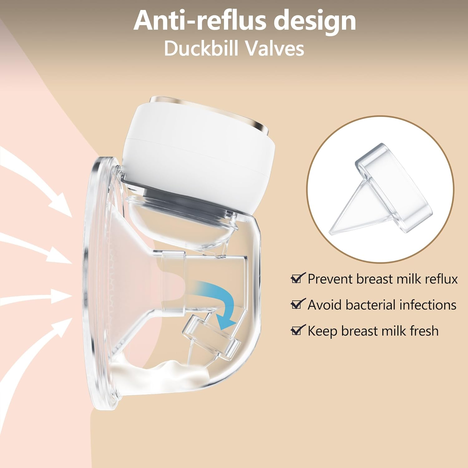 Breast Pump, Wearable Breast Pump Electric Breast Pump Hands Free Portable Breast Feeding Pumps,3 Modes-9 Levels Painless Low Noise Touch Screen Baby Pump with 1 Pack image number 5