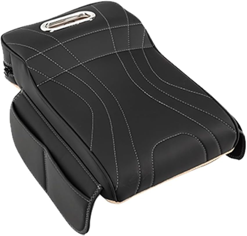 Auto Center Console Armrest Pillow Pad, All-In-One Pressurized Multi-Function Car Armrest Heightening Pad with Phone Holder Storage,Tissue Box image number 5