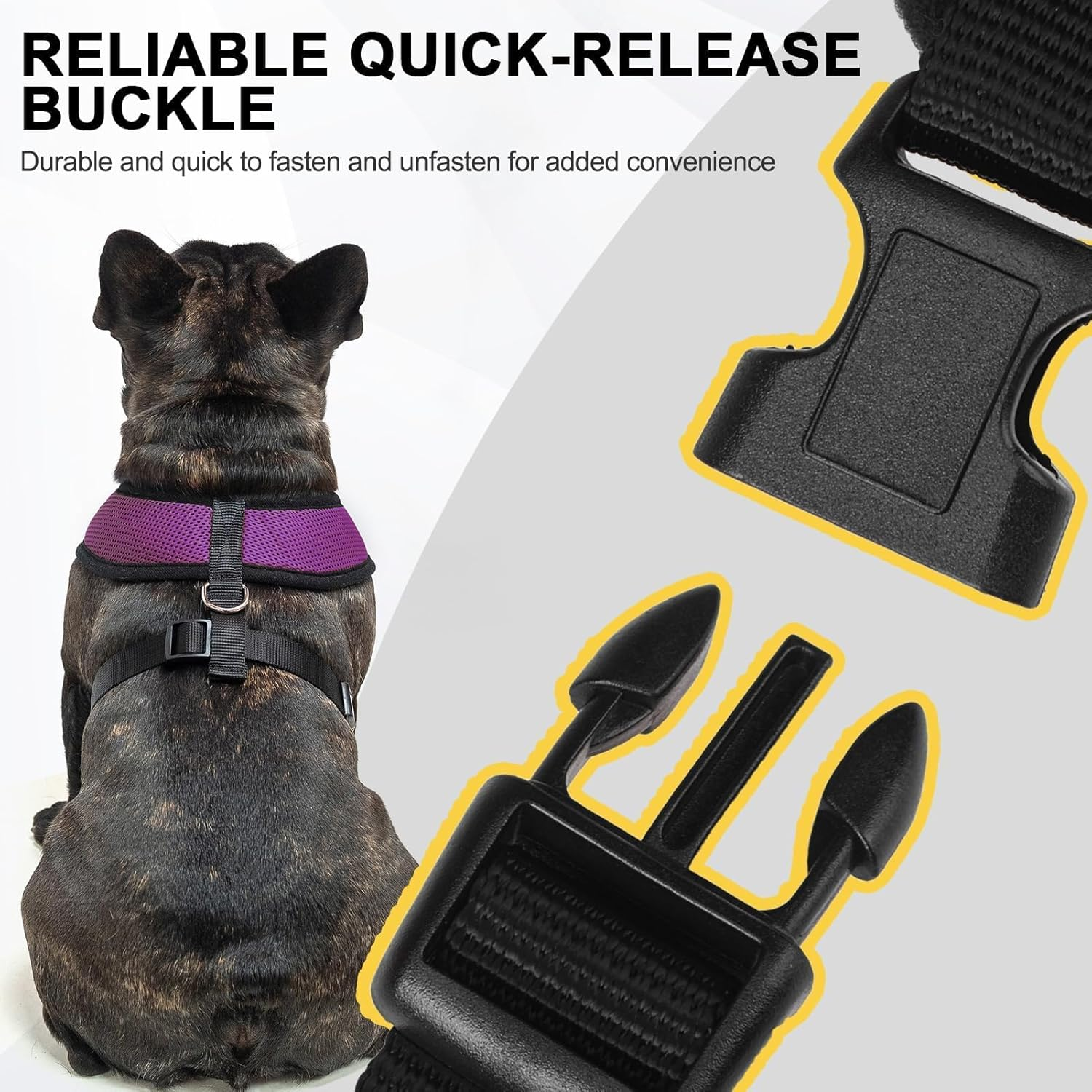 BINGPET Dog Vest Harness -Light Weight Breathable Sports Mesh - Pet Adjustable Harness Puppy Padded Harnesses Dog Vest Harness for Small Dogs image number 4