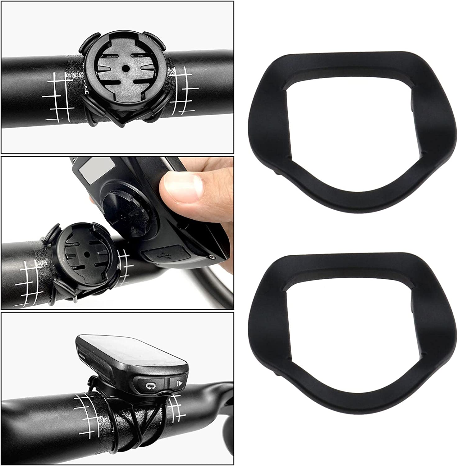 Emagtech 2 Sets Quarter-Turn Bike Mount Kit Compatible with Garmin Edge/Plus/Explore/Touring Compatible with XOSS G/G+ Cycling Mount image number 6