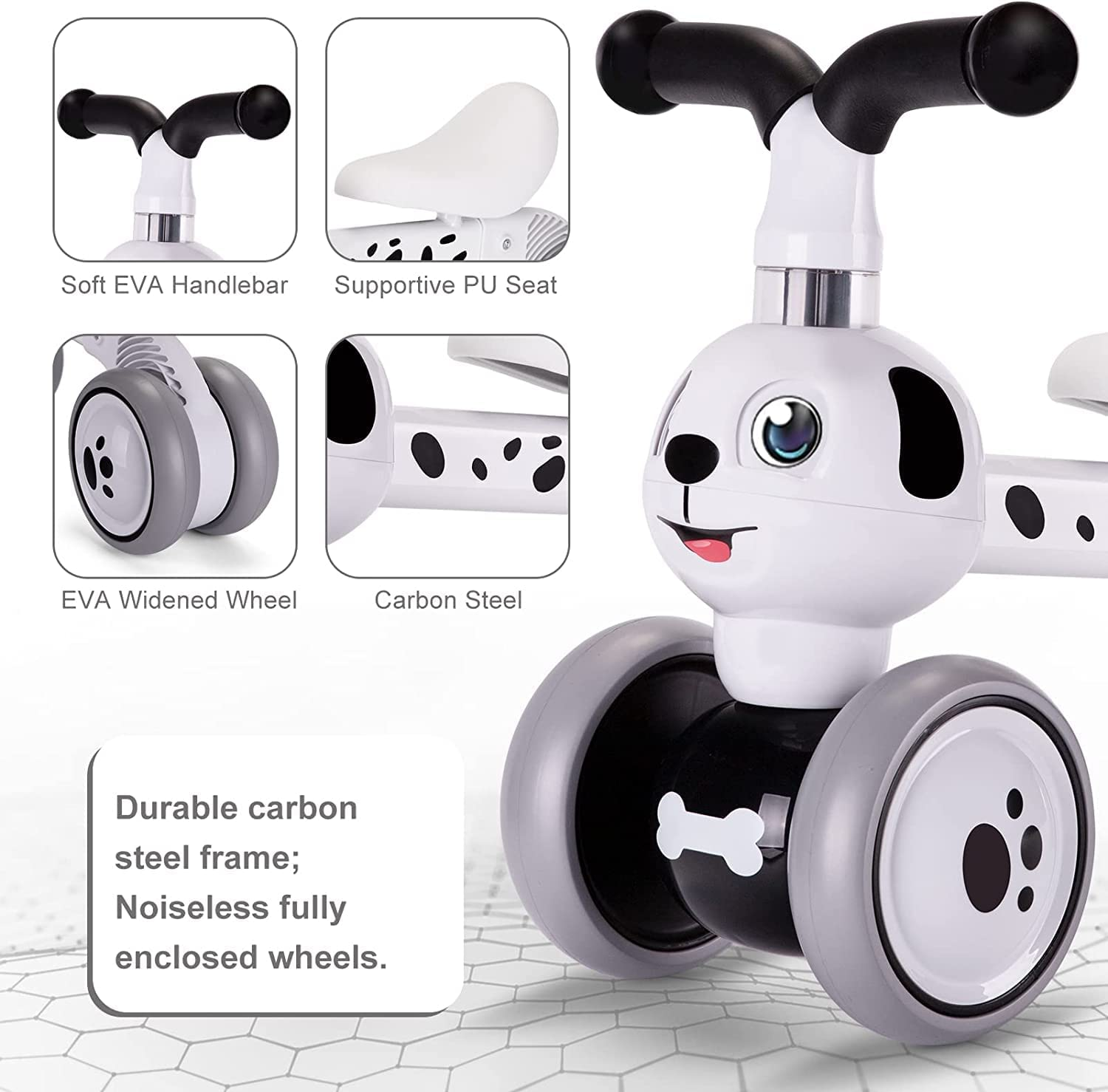 Baby Balance Bikes -TEKXDD Bicycle Kids Toys Riding Toy for 1 Year Boys Girls 10-24 Months, Toddler First Bike First Birthday Gift image number 2