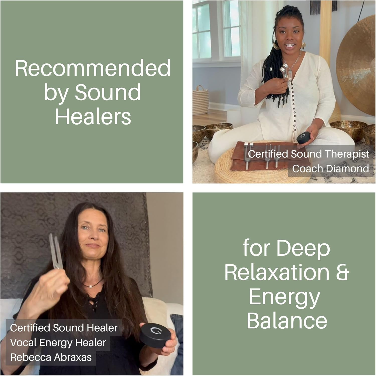 Resonance Tuning Forks for Healing Set - Weighted & Unweighted Tuning Fork Set Including 128Hz, 136Hz, 256Hz, 384Hz & Hockey Puck Activator - Chakra Sound Therapy Instruments in a Vegan Leather Pouch