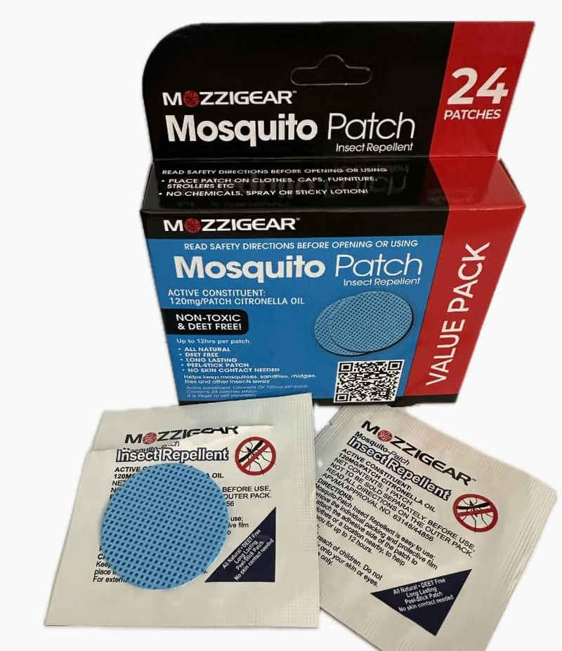Mozzigear Mosquito Patch - Sticker Insect Repellent 24 Value Pack - Non-Toxic and DEET Free &ndash; Citronella Essential Oil &ndash;Blue Patches - up to 12 Hours Protection- Indoor and Outdoor Protection of Bees, Wasps, Mosquitoes, Sandflies, Midges, Ticks, and Other Insects image number 3