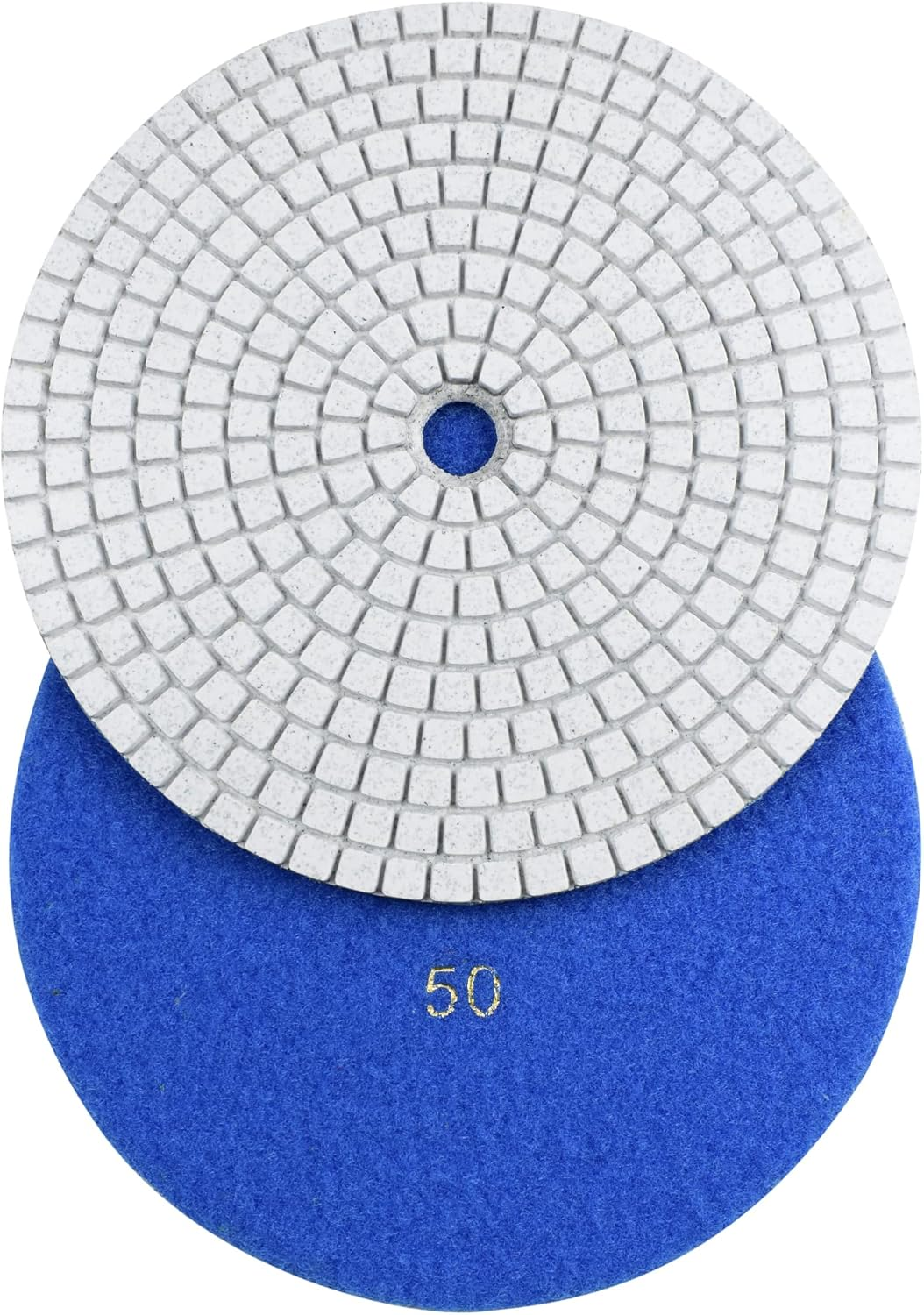 Konfor 7 Step 7" Wet Diamond Polishing Pads Abrasive Set, Great for Granite Travertine Marble Stone image number 1
