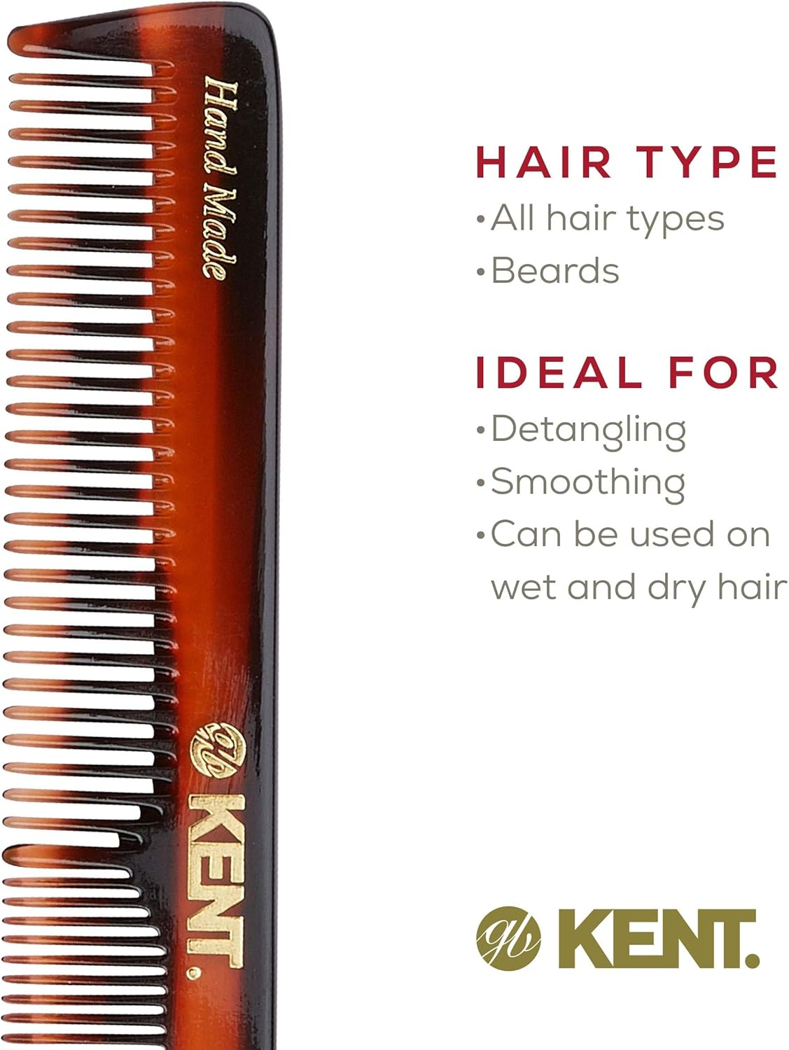 Kent Pocket Hair Comb, 154 Mm Length image number 4