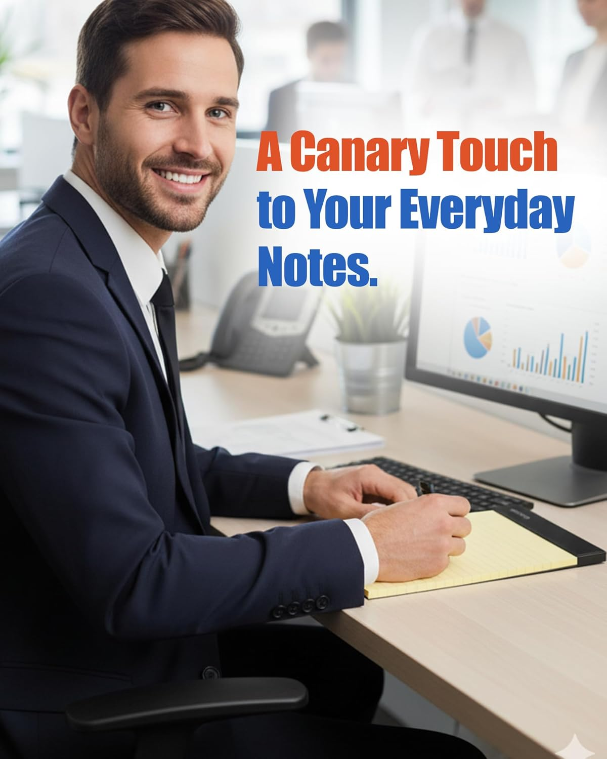 Mintra Office Legal Pads - ((Basic Canary 6Pk, 5In X 8In, Narrow Ruled)) - 50 Sheets per Notepad, Micro Perforated Writing Pad, Notebook Paper for School, College, Office, Business