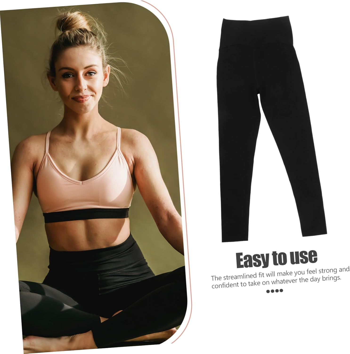 FOMIYES Women Maternity Leggings Workout Leggings for Women Comfortable Yoga Pants Thermal Pants Waistband Support Black image number 1