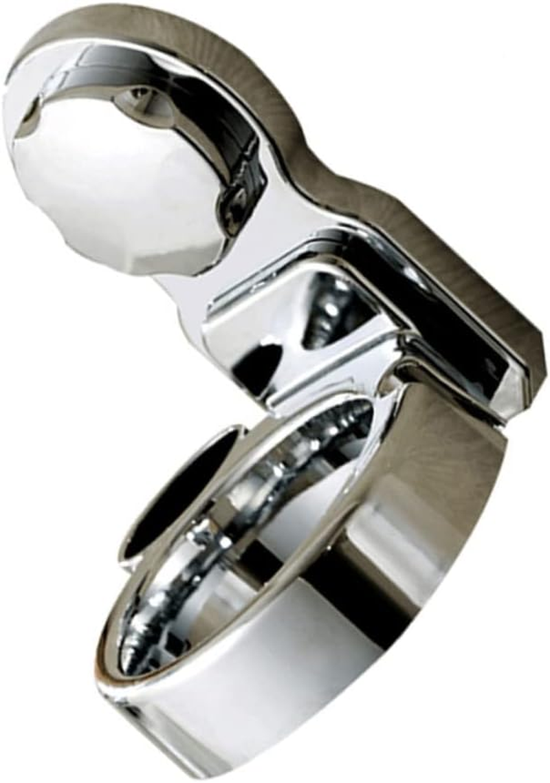 MUSISALY Hair Dryer Holder Wall-Mounted Storage Rack 1-Piece Silver Suction Cup Type Punch-Free Organizer for Bathroom Easy Access