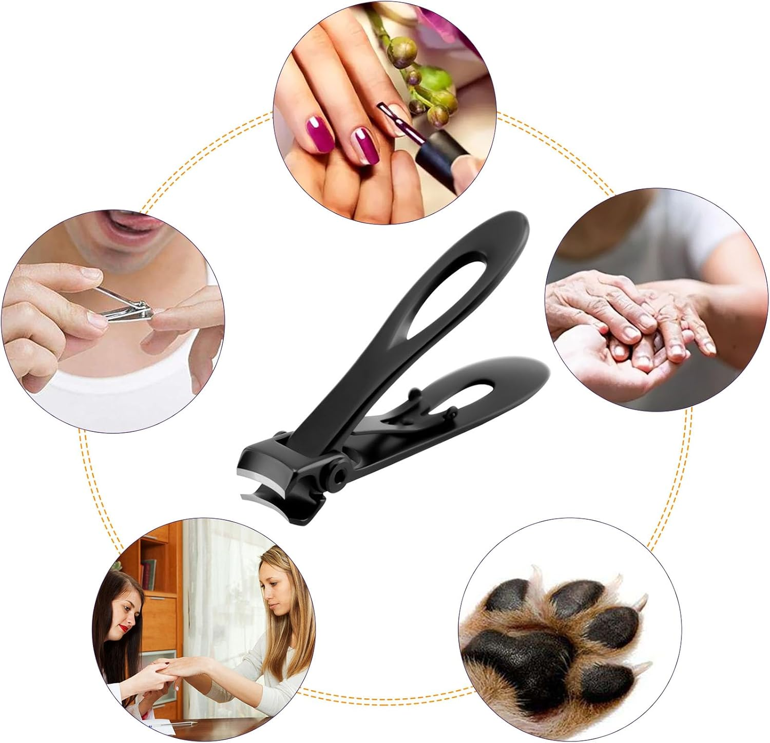 Thick Nail Clippers - 15Mm Wide Jaw Nail Cutter for Thick Toenail Stainless Steel Heavy Duty Toenail Clippers with Curved Blades Large Toenail Clippers for Men Seniors Elderly image number 1