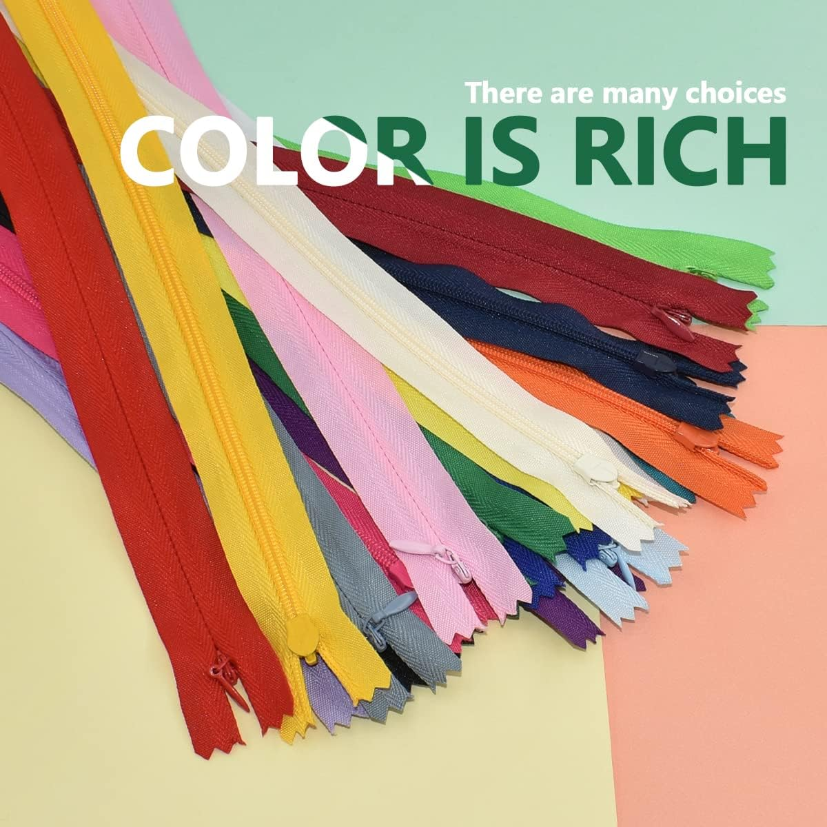 40Pcs Nylon Invisible Zippers, Sewing Bulk Zippers Supplies in 20 Colors for Tailor Sewing Crafts, Dresses, Skirts, Pants and DIY Crafter'S Special (30Cm/12Inch) image number 5