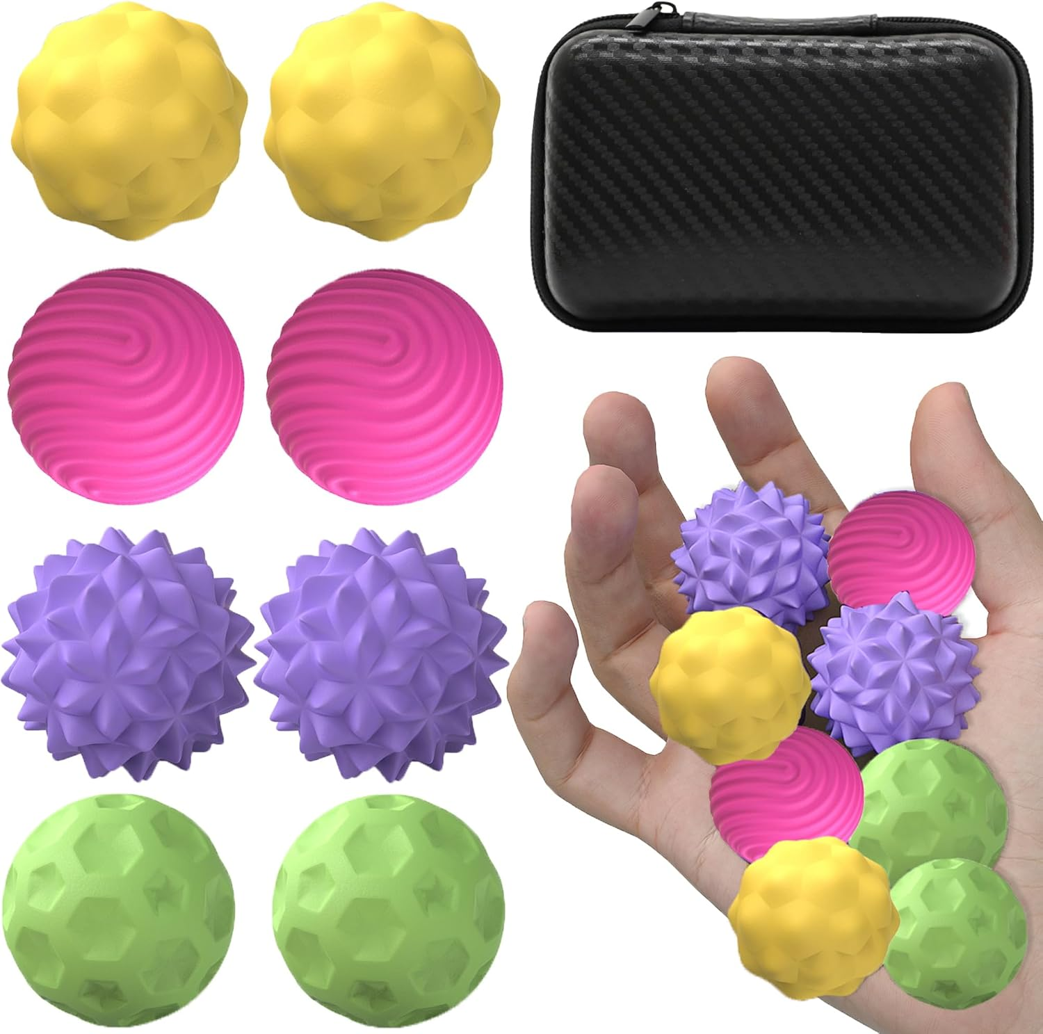 Magnetic Balls Fidget Toys, 8PCS Stress Relief Ball Sensory Toys for Adults Kids, Silicone Anti-Stress Ball for Autism ADHD Anxiety, Portable Motor Skills Office Desk Travel Toy (Purple)