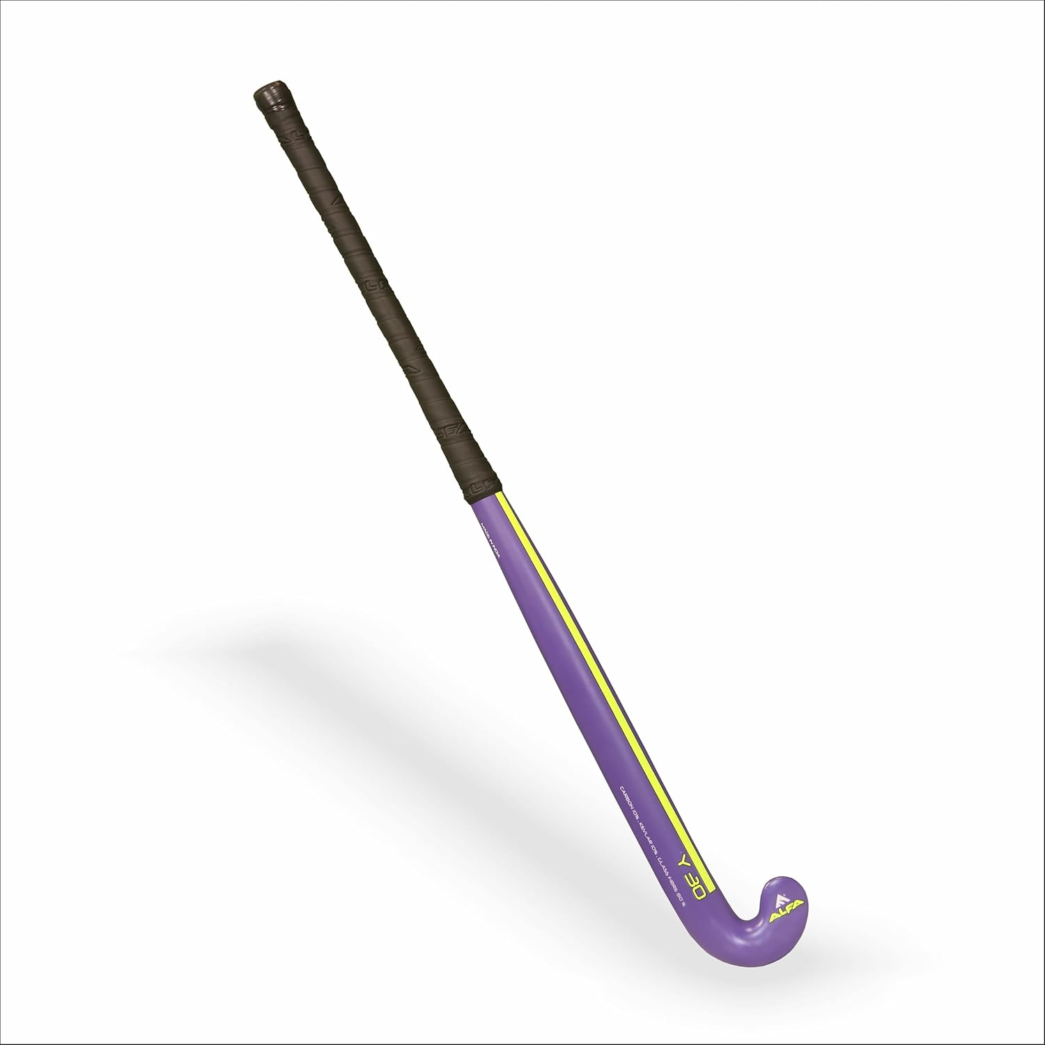 ALFA Y-30 Junior Hockey Stick | Color: Purple | Size: 34&rdquo; | Material: 10% Carbon | Gender: Unisex | Lightweight & Flexible | Advanced Grip | High Durability | Precision Control | Speed & Agility