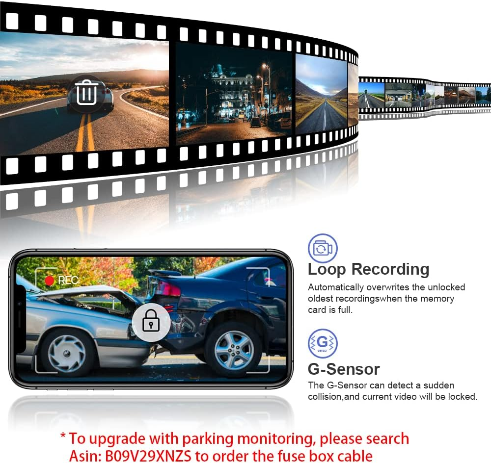 Fitcamx 4K Dash Cam Suitable for 2022-2026 Lexus NX350 NX250 NX300 NX Premium Luxury Nx450H F Sport, OEM Look, 2160P UHD Video, G-Sensor Loop Recording, Wifi & APP, Plug & Play, 64GB Card image number 1