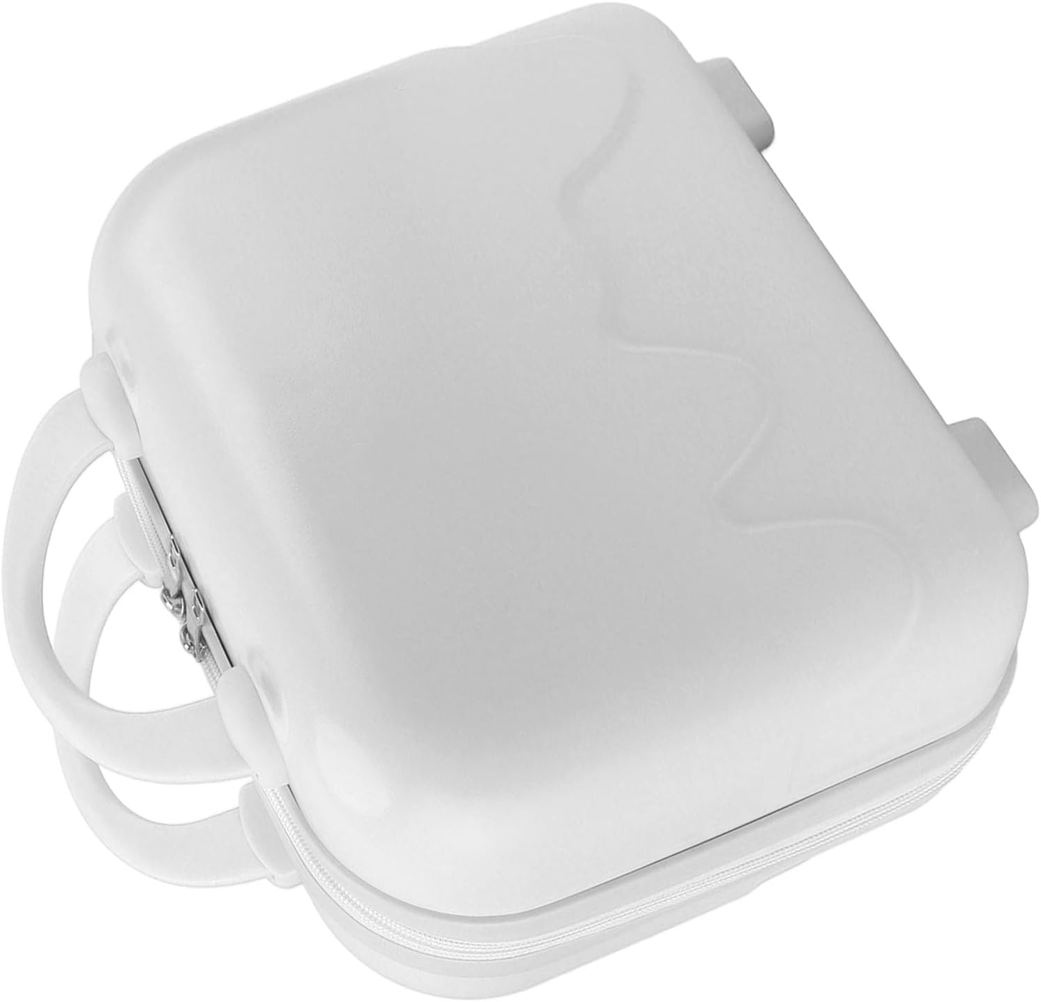 Small Travel Hand Luggage, ABS Lightweight Impact Resistant Large Capacity Makeup Travel Case for Trip (Cream) image number 5