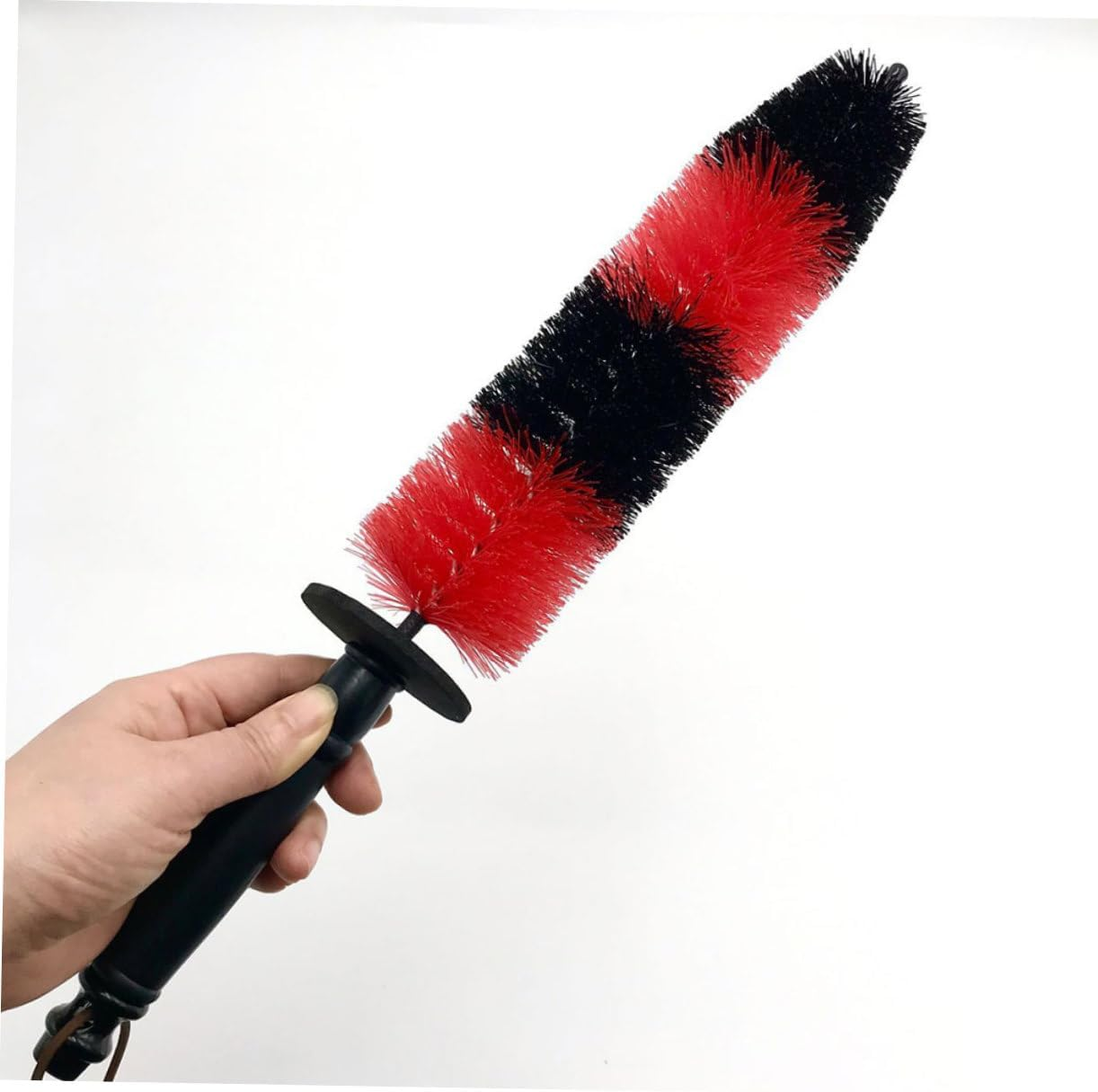 Cabilock 3Pcs Wheel Cleaning Brush Set Red Elastic Bristle, Extended Rim Scrubber for Tire and Wheel Well Care, Car Detailing Tool for Electric and Manual Wash in Automotive Maintenance image number 2