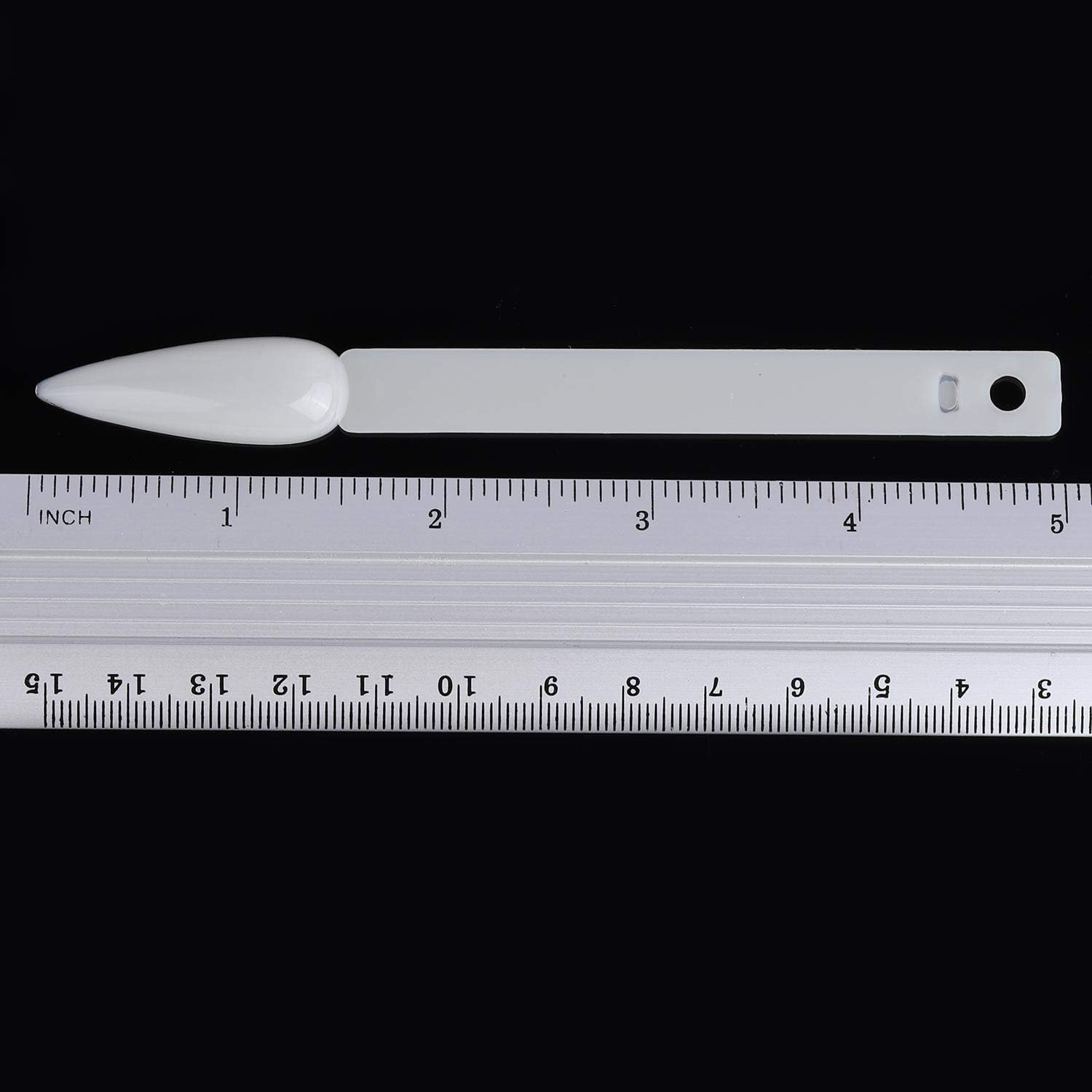 160 Pcs Nail Swatch Sticks Natural Stiletto Nail Color Display Practice Nail Sample Sticks - Natural image number 2