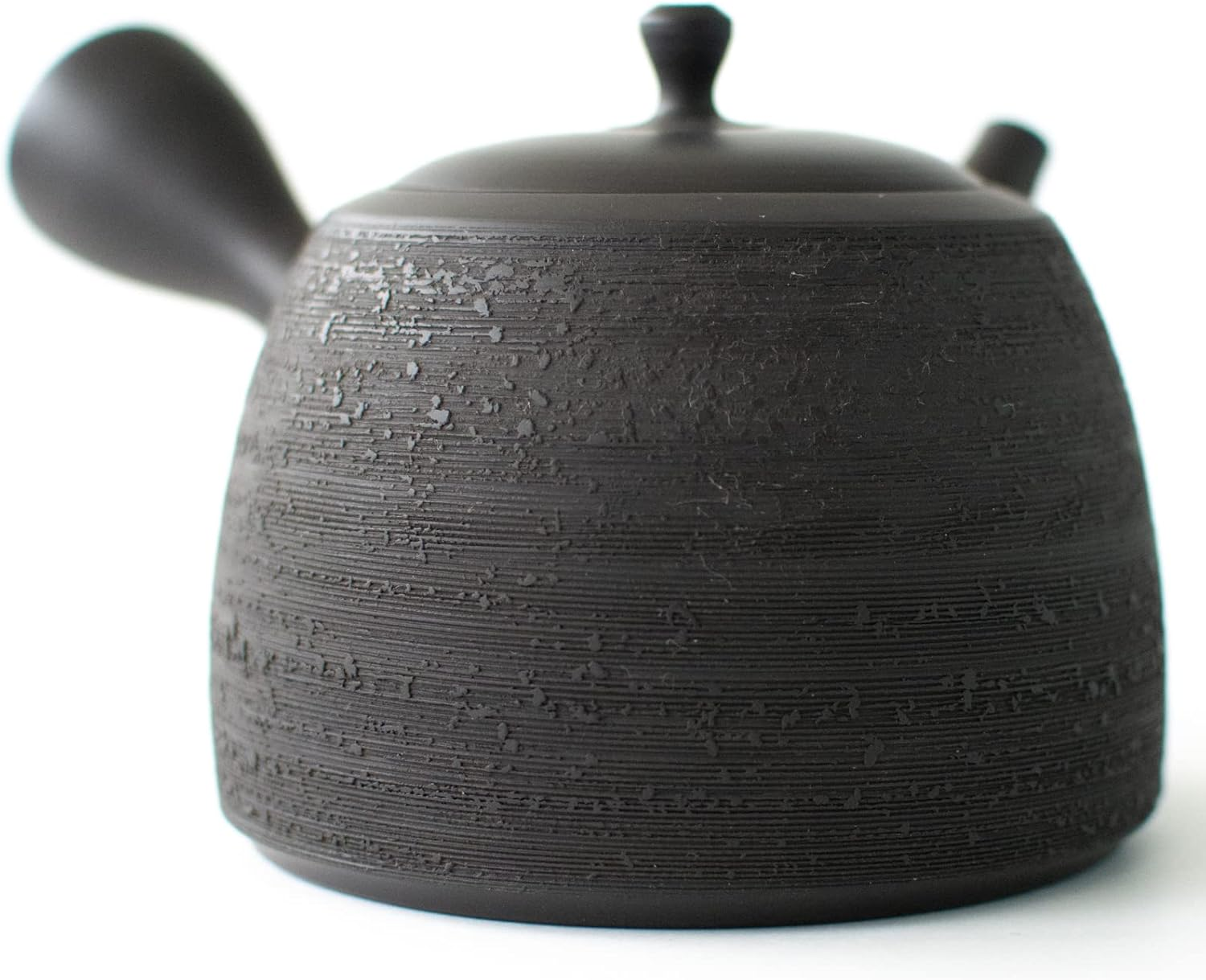 Tokoname Ware 266288 Tamako Kiln Teapot, Ceramesh, Black Pine Skin Pattern, Ceramic Tea Strainer, Approx. 9.8 Fl Oz (290 Ml), Made in Japan image number 5