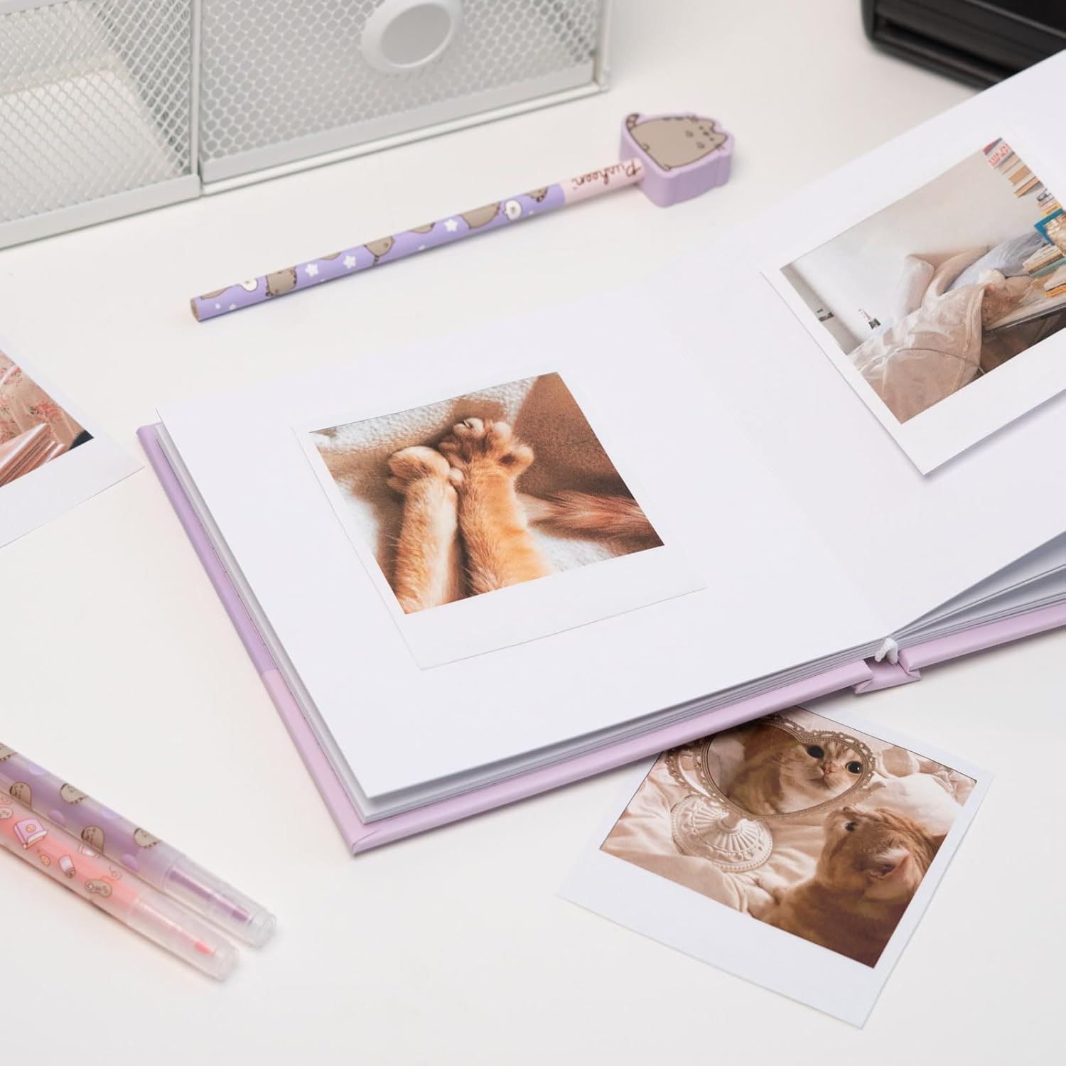 Grupo Erik Photo Album Self Adhesive - Pusheen Cat | Polaroid Photo Album 6.3 X 6.3 Inches - 16 X 16 Cm, 11 Double Sided Pages, Hardcover Instax Photo Album | Pusheen Gifts for Cat Lovers image number 6