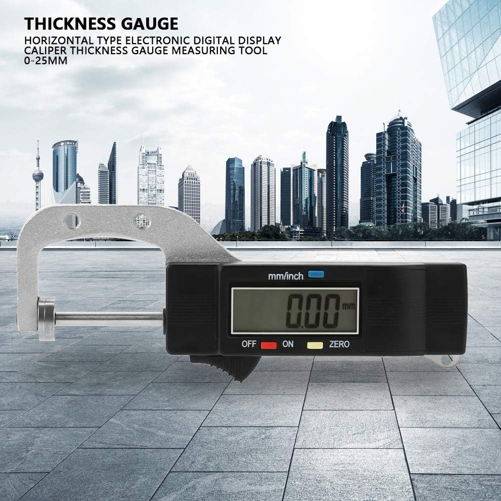Digital Thickness Gauge, 0-25Mm Range, Large LCD Display, Switchable Mm/Inch Units, for Material Thickness Measurement image number 5