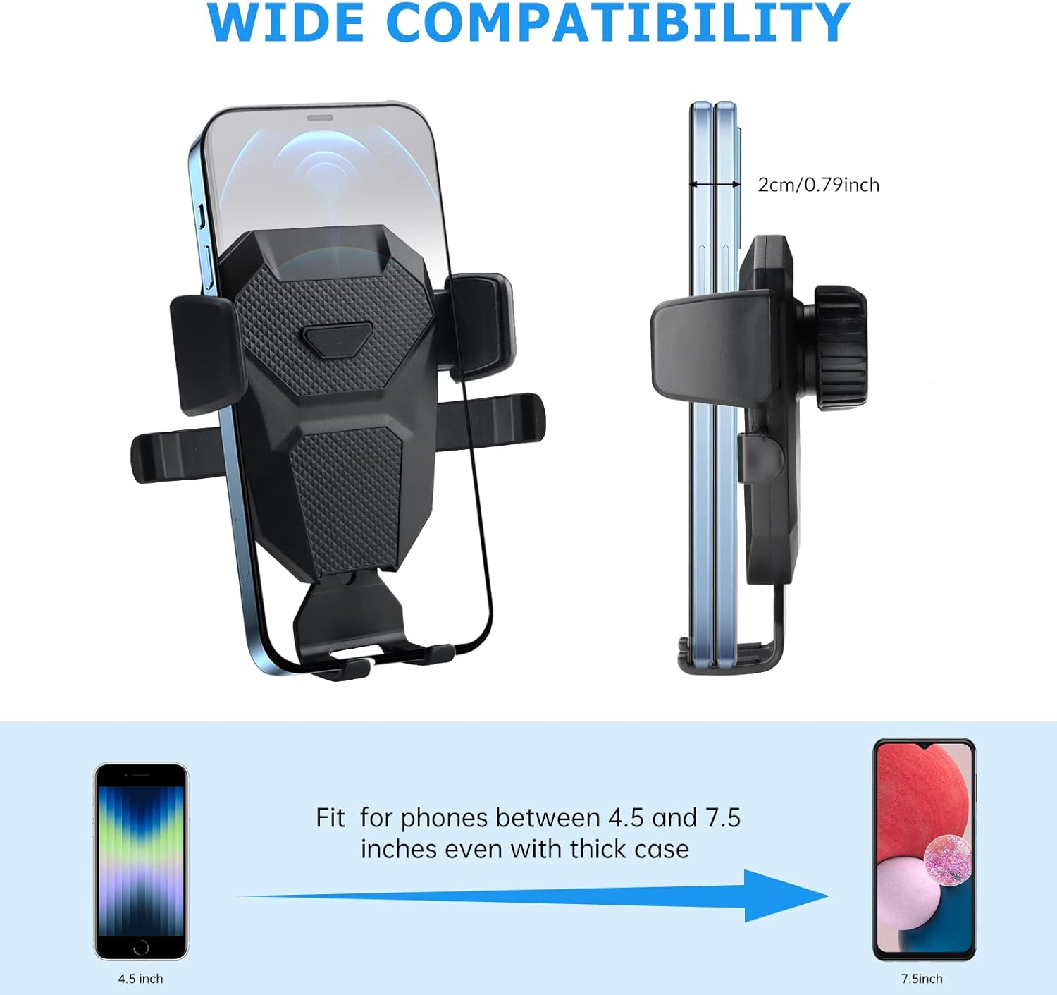 DLOVEG Car Phone Holder Mount for Mazda CX-5 2023-2022, 2023 Accessories, Compatible with 4.5-7.5 Inch Smartphones, Black