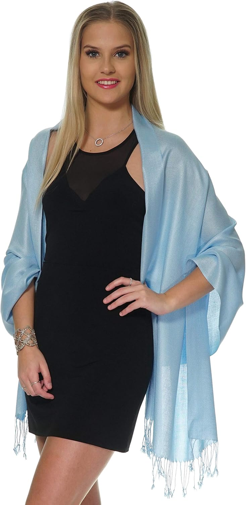 Pashmina Shawls and Wraps for Evening Dresses, Large Soft Pashminas Wedding Shawl image number 6