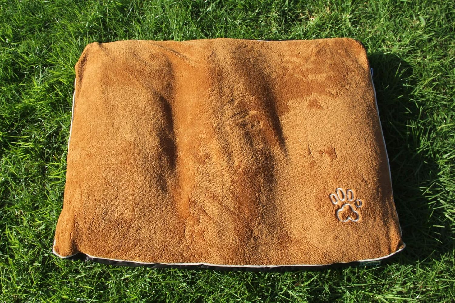 YES4PETS Medium Dog Puppy Pad Bed Kennel Mat Cushion Bed 80 X 60 Cm Brown / Beige