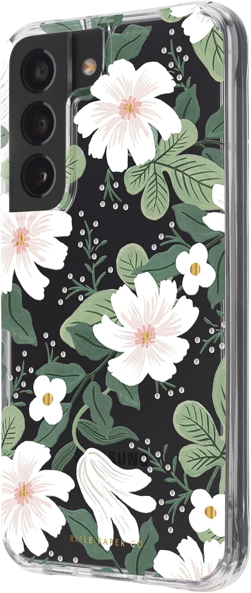 Rifle Paper Co - Case for Samsung Galaxy S22-10Ft Drop Protection - Gold Foil Accents - 6.1 Inch - Willow image number 4