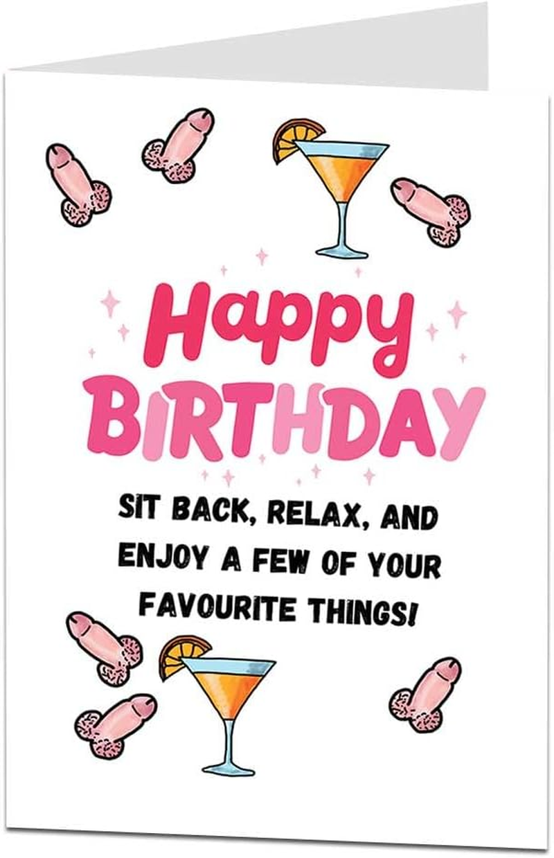 Limalima Funny Rude Birthday Card for Her Women. Adult Dirty Design Perfect for Best Friend Bestie