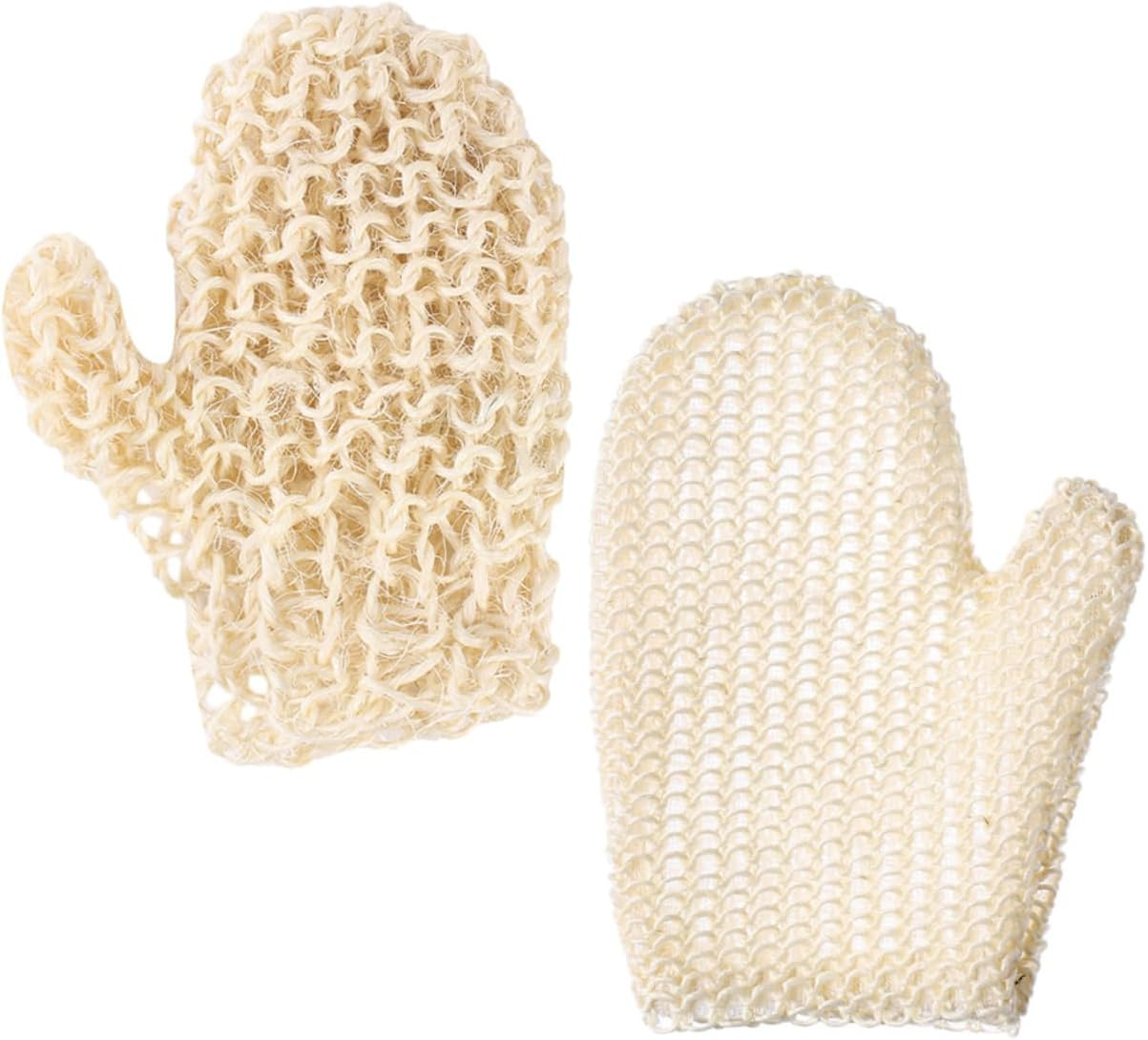 2Pcs Exfoliating Gloves Natural Scrubbing Mittens for Bathing and Skin Massage Ergonomic Design for Gentle Exfoliation and Deep Cleansing for Daily Use image number 6