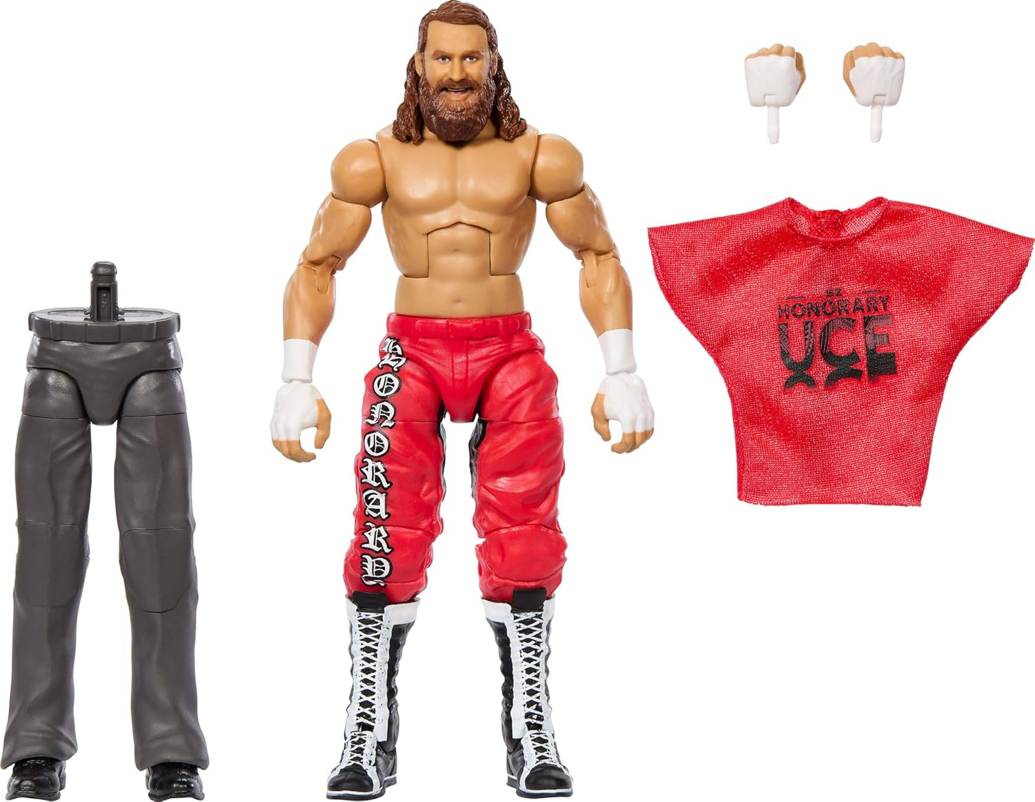 Mattel WWE Elite Collection Action Figure & Accessories, Premium Live Event Sami Zayn with Interchangeable Hands & Build-A-Figure Pieces image number 3
