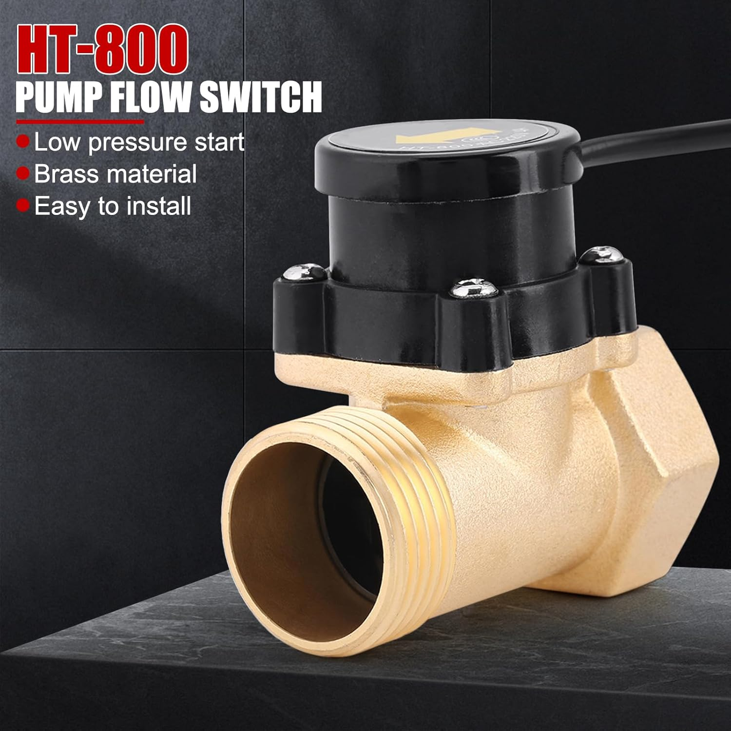 Water Flow Switch, Automatic Thread Water Pump Flow Sensor Control Switch 220V HT-800 G1 image number 4