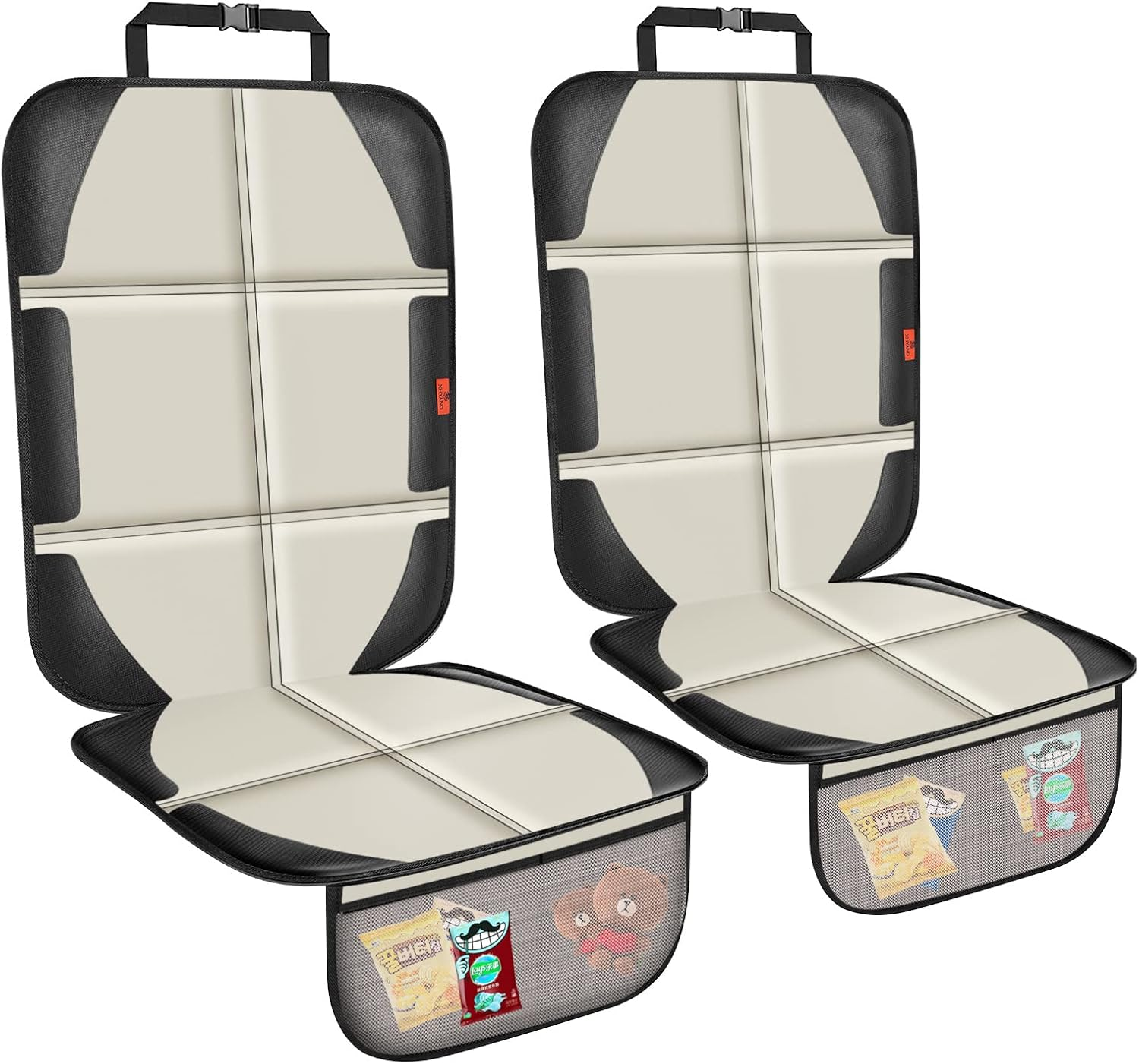 Car Seat Protector,Auto Car Seat Protectors Baby Carseat Waterproof Durable 600D Fabric for Child Baby Car Seat Mat Vehicle Pet Cover 2 Storage Pockets (1 Pack)