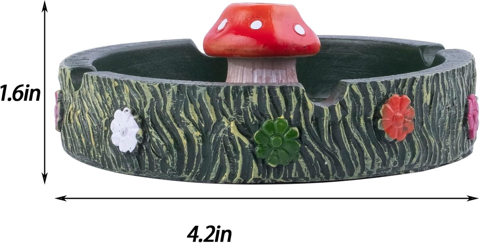 Ash Tray Cool Ashtrays for Cigarettes, Fantastical Mushroom Ashtray Decor for Home Office, Ornament Gifts image number 2