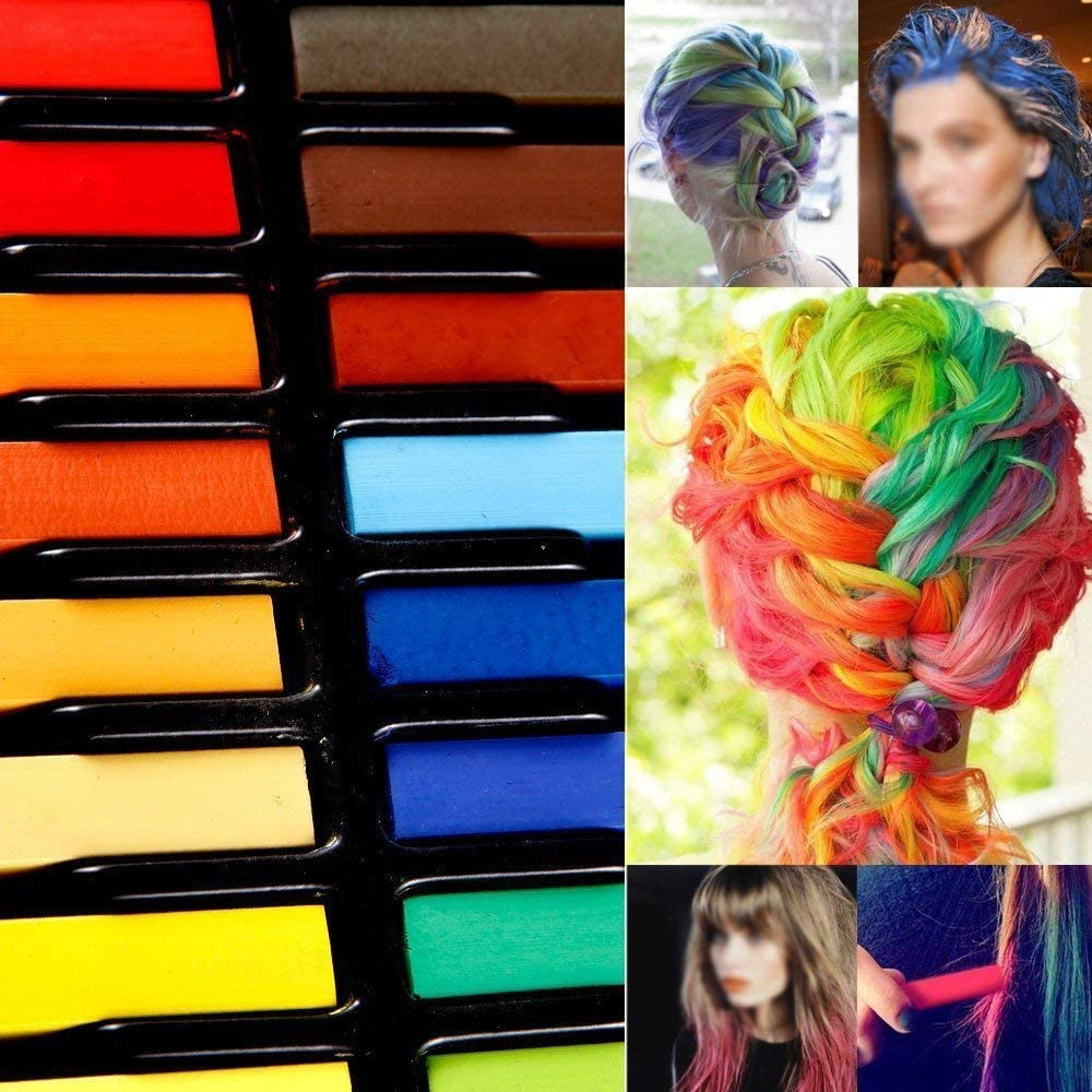 Hair Chalk Pens 24 Pack, Temporary Hair Chalk Comb, Washable Hair Color Safe for Kids and Teen - for Party, Girls Gift, Kids Toy, Birthday Gifts for Girls, 24 Bright Colors image number 3