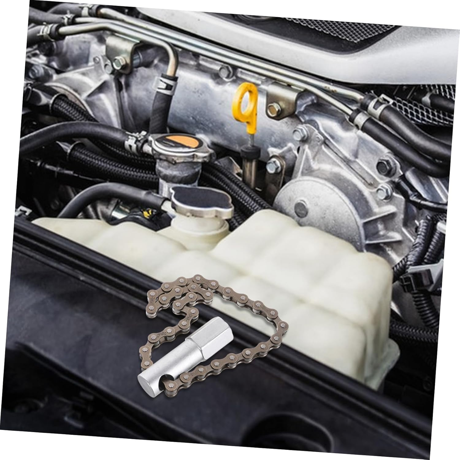BUGUUYO Chain Oil Wrench Oil Filter Chain Wrench Easy to Use Automotive and Mechanical Equipment image number 3
