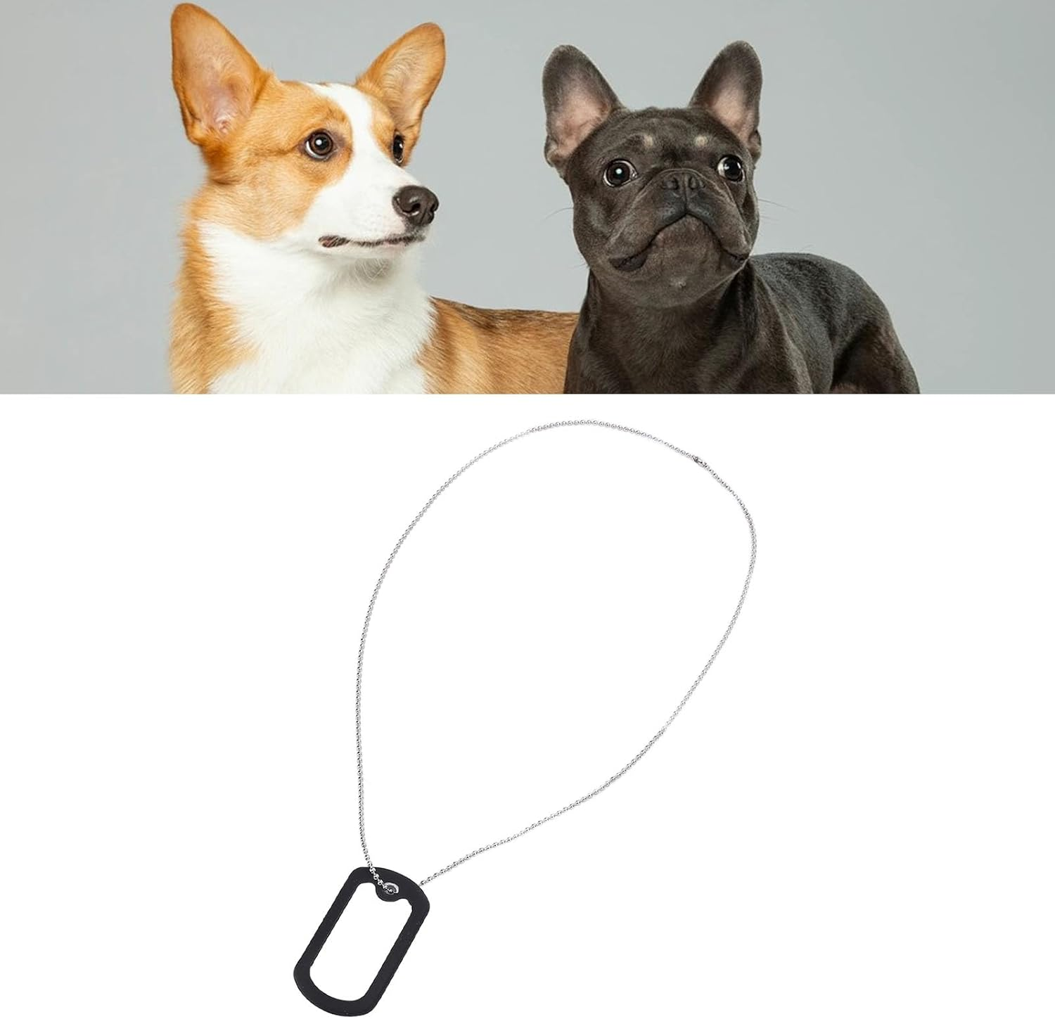 OKJHFD 12 Set Sublimation Blank Dog Tag Double Sided Blank Metal Tags Chain Aluminum White Stamping Pendants Necklace image number 5