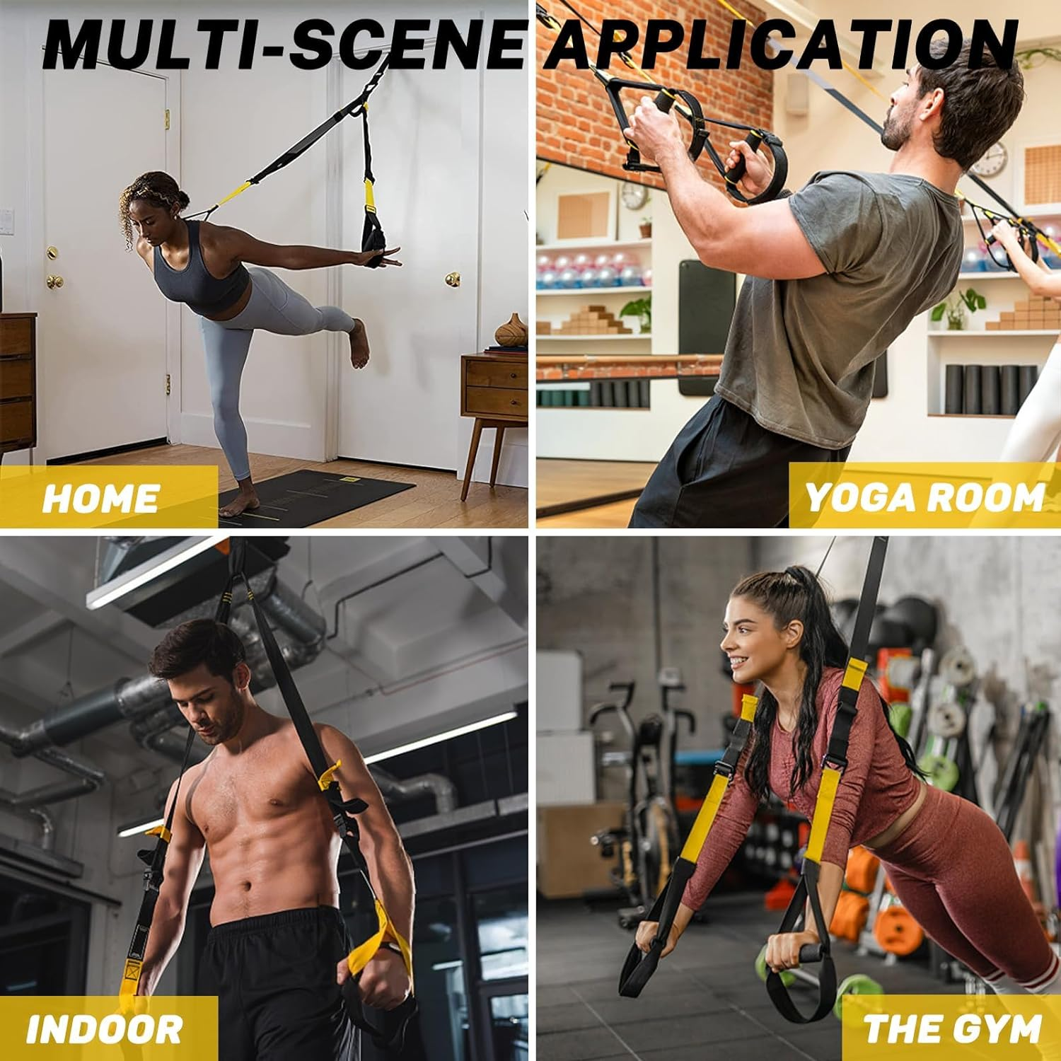 OKSTENCK Suspension Training Kit,Resistance Trainer for Full Body for All Levels,Indoor & Outdoor Use Adjustable Training Straps,Supports up to 500Kg, All-In-One Home Gym Equipment