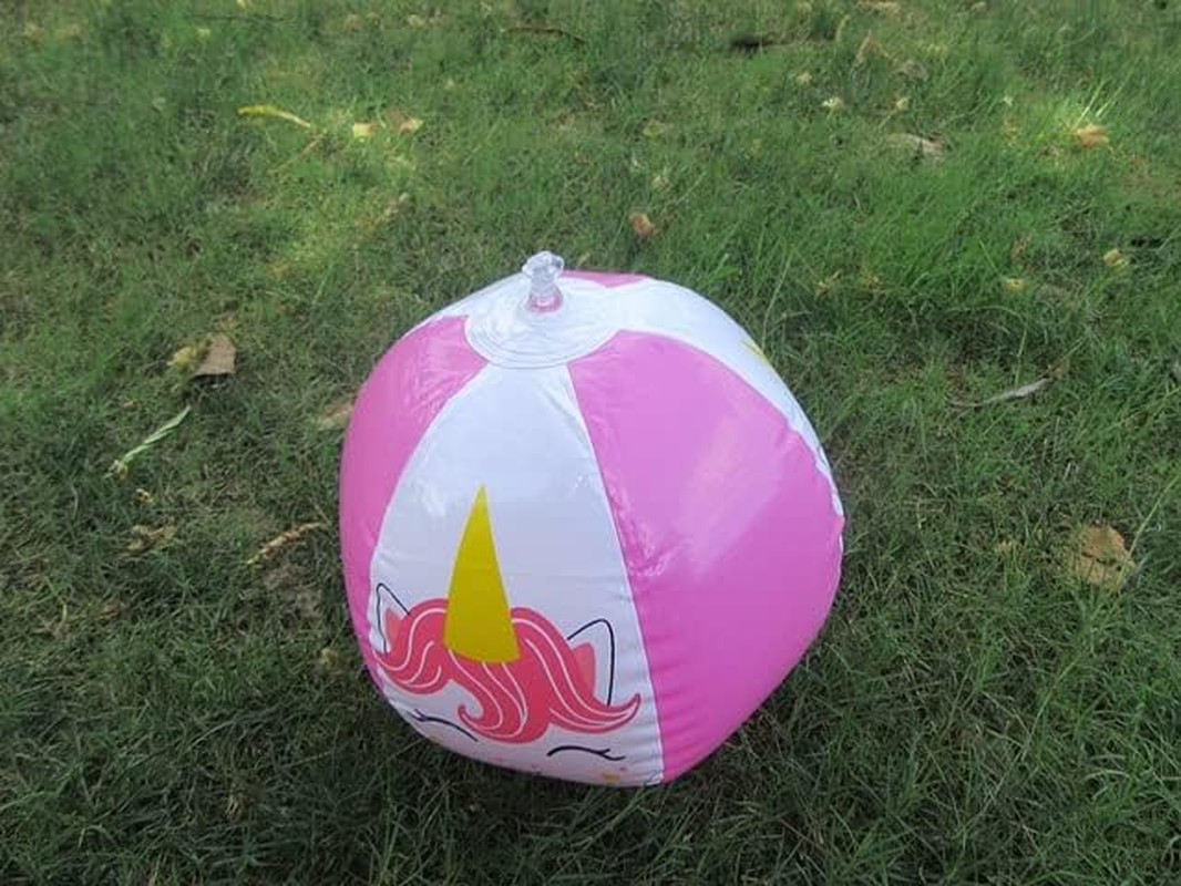 12Pcs Inflatable Unicorn Beach Ball Pool Party Fun Outdoor Toy image number 1