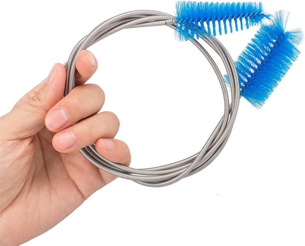 Danzix 3 Pcs Flexible Drain Brush, 67 Double Ended Stainless Steel Long Pipe Cleaners with 2 Pcs 10-Inch Straw Cleaning Brush for Fish Tank,Hose/Glass Tube,Shower Sink Drain,Home Kitchen image number 3