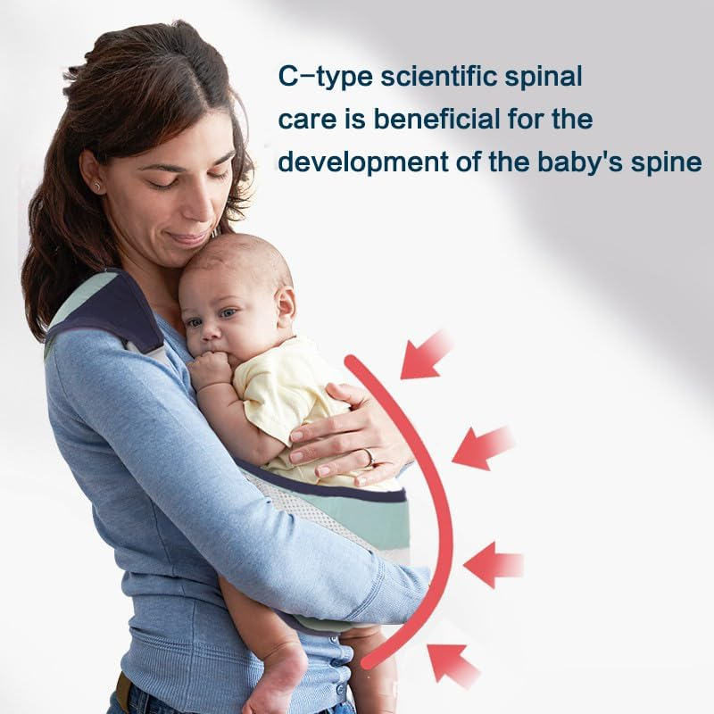 Baby Carrier, Adjustable Hip Seat Sling for Toddler, Baby Holder and Nursing Wrap, Carrying 45 Lbs (Gre image number 4