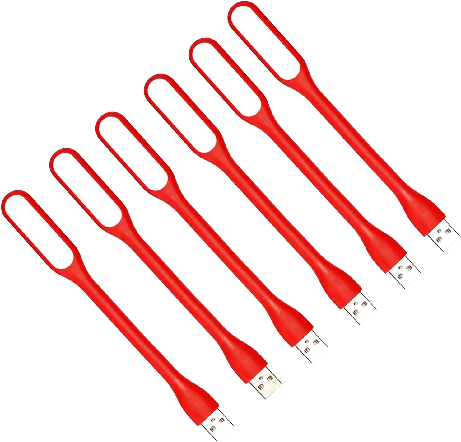 Jieruideng Mini USB Light, Flexible LED Lamp Portable Night Light for Computer Power Bank, Laptop, Notebook USB Keyboard Reading Light-6 Pack (Blue) image number 2