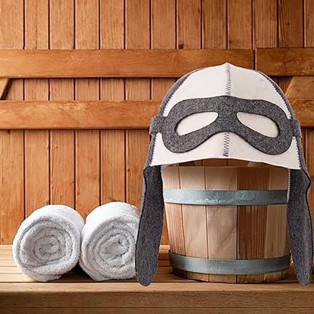 Lyhaogao Creative Felt Sauna Hat for Men and Women, Breathable Wool Pilot Cap for Steam Room Thermal Insulation Headwear for Sauna Sessions, Hot Yoga, Relaxation, Lightweight and Sweat Wicking Design image number 2