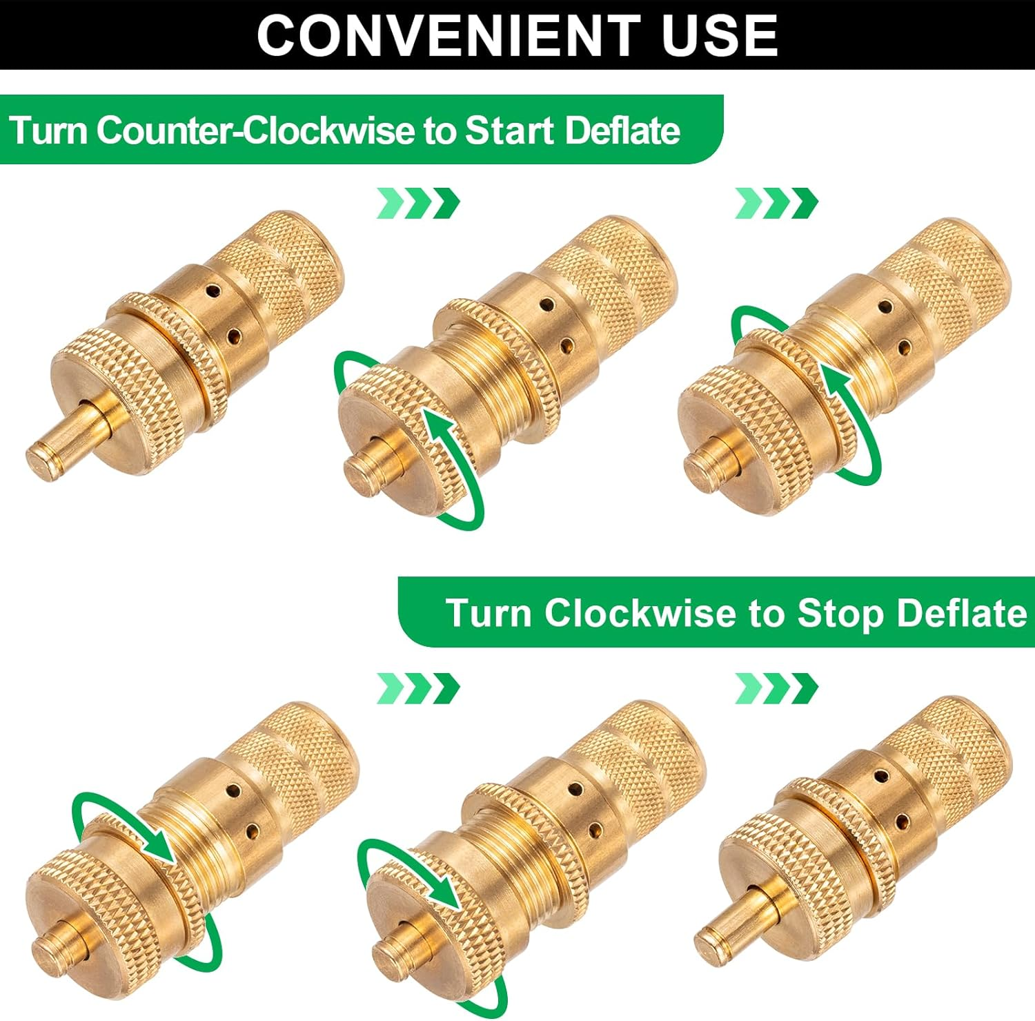 Spurtar 6-30 PSI Tire Deflator Kit, 4 Pack with Storage Bag, Offroad Accessories for Jeep, Car, Truck, Motorcycle, and ATV Tires image number 3