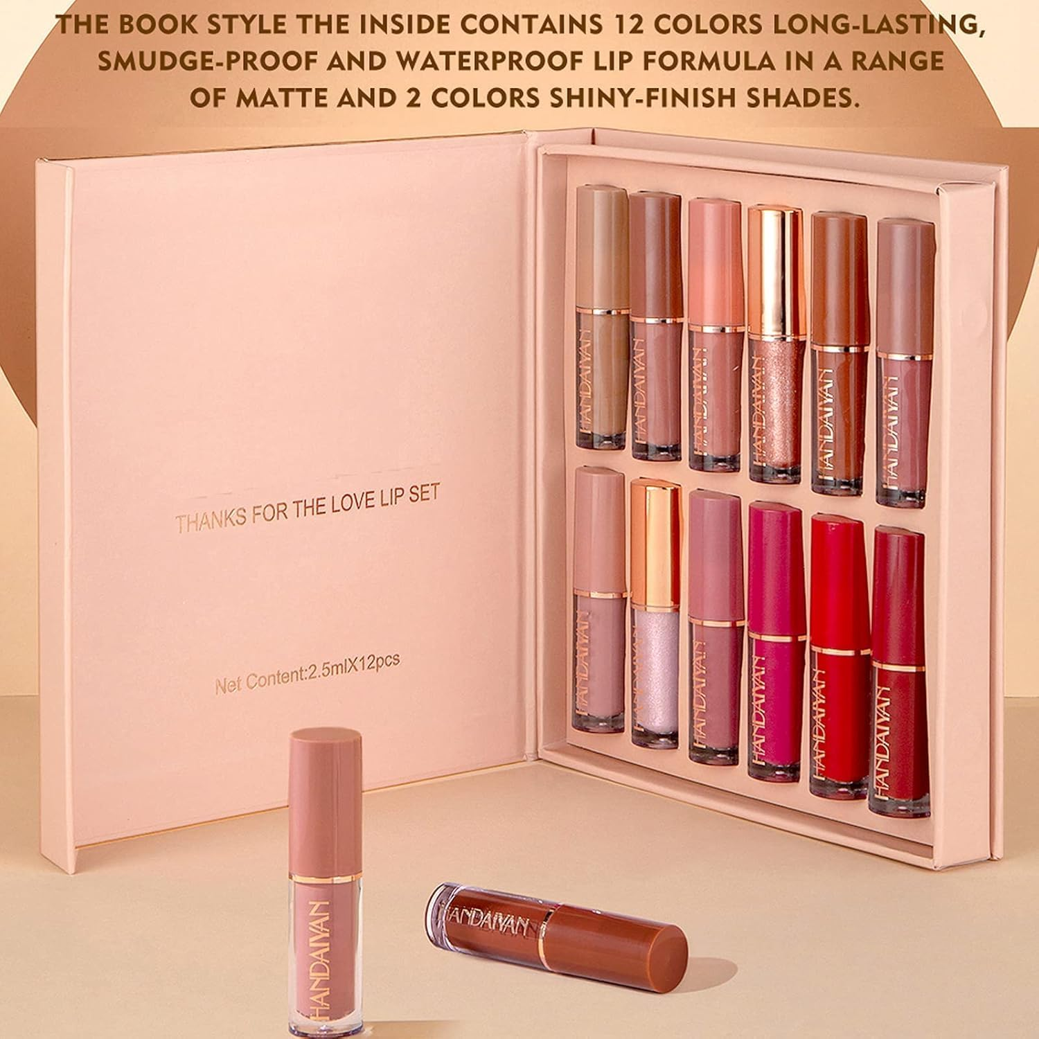 12Pcs Lip Gloss Make-Up Set, Matte Liquid Lipstick Lip Tint Stain Waterproof Long-Lasting Velvet Lipgloss Make up Gifts for Women Teenage Girls Birthday Valentine'S Day image number 3