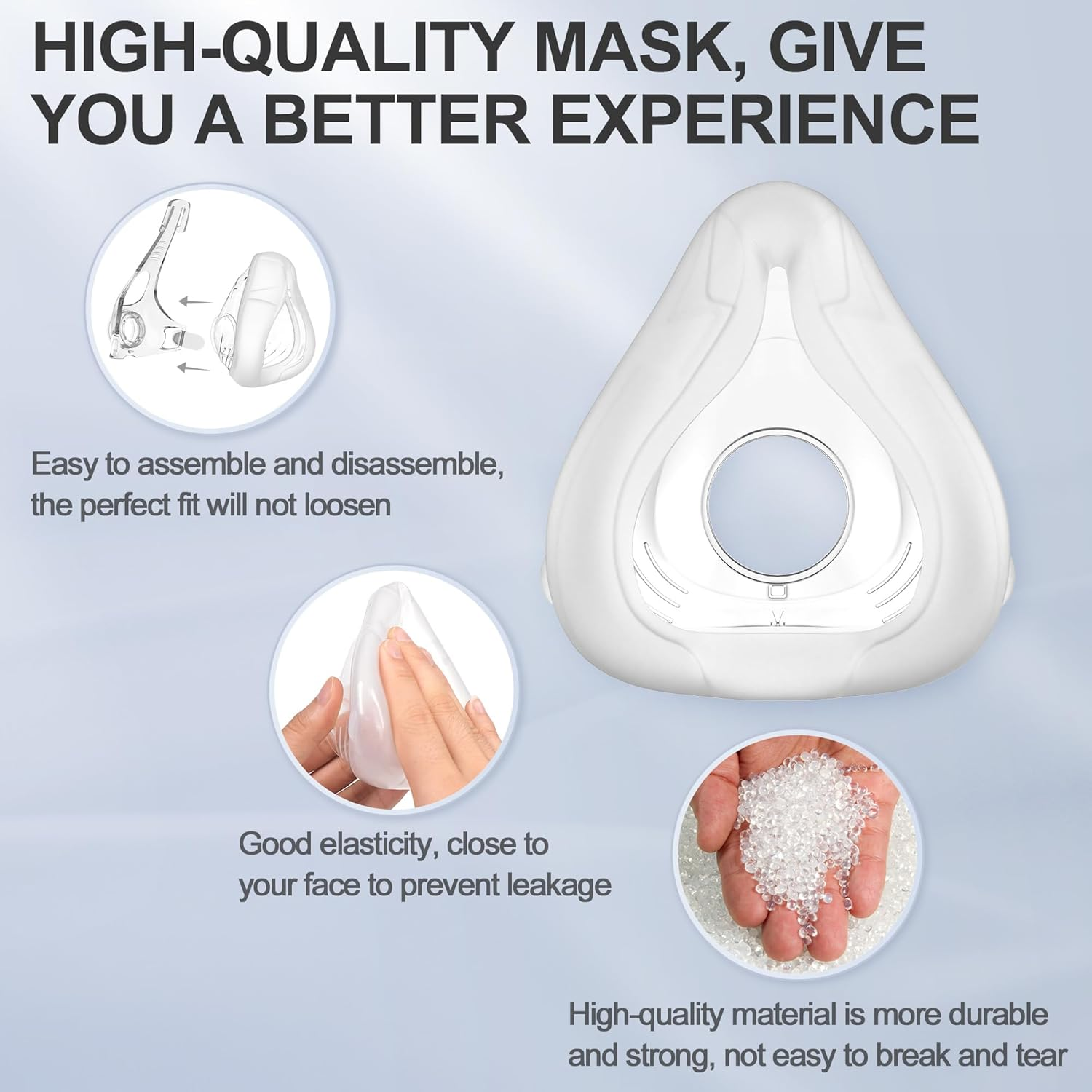 Replacement Mask Kit Compatible with Fisher & Paykel Simplus and Airfit F20, Replacement Kit Including Cushion(S), Frame, Headgear, Strap Covers and Elbow, Great Value Kit Suppiled by Airsmart, Small image number 2