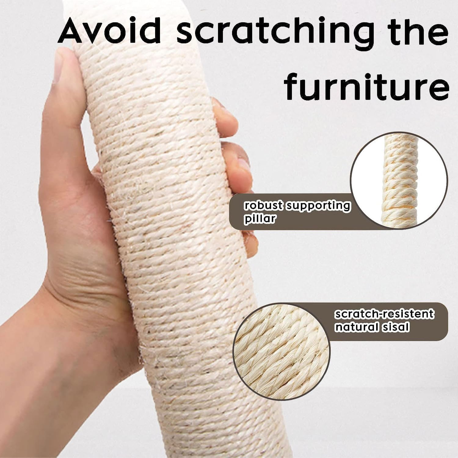 Cat Scratching Post with Plush Platform, Scratching Post with Sisal, Scratching Post, Cat Scratching Post, Suitable for Small Cats image number 3