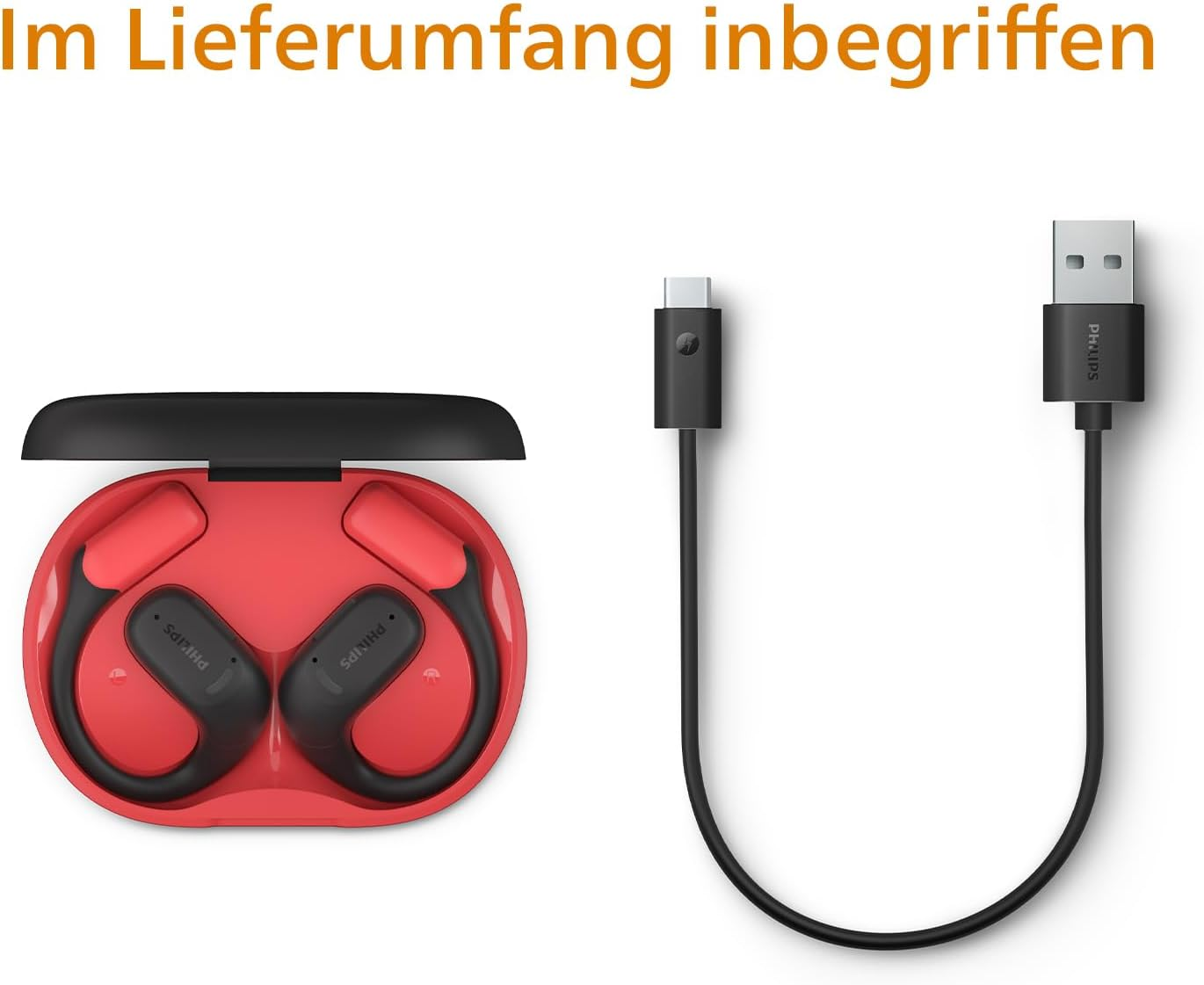 PHILIPS TAA6709 True Wireless Open Ear Sports Bluetooth Headphones - Black image number 4