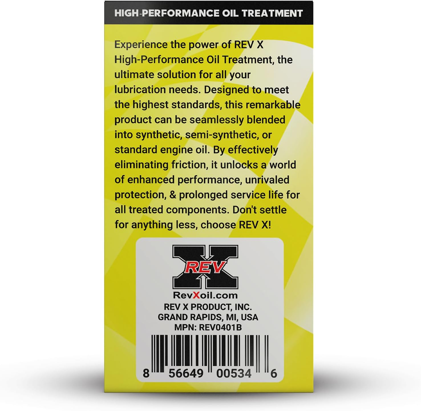REV X High Performance Oil Additive - 4 Fl. Oz. (1 Pack)