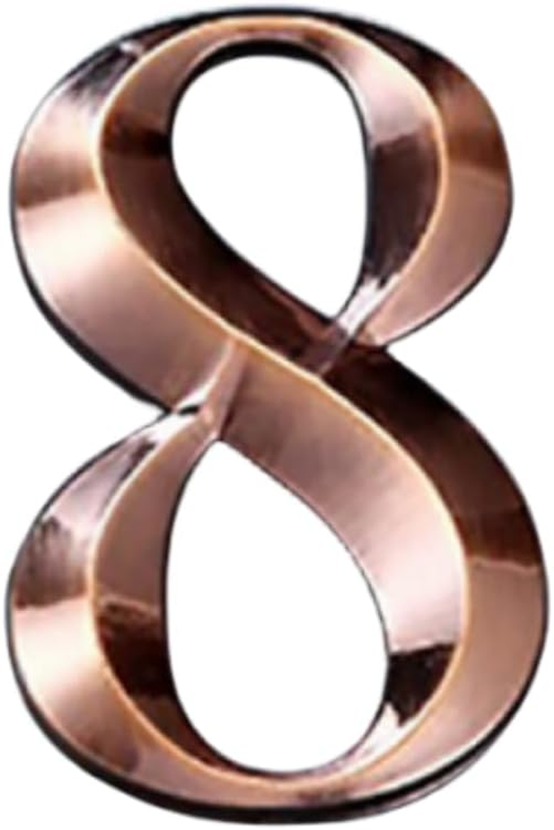 Self-Adhesive 3 Inch Mailbox Numbers 3D Number Sticker for Outdoor Indoor Apartment Office Hotel Home Door Plate Address Mail Box Number (Bronze-2) - Black-0 image number 6