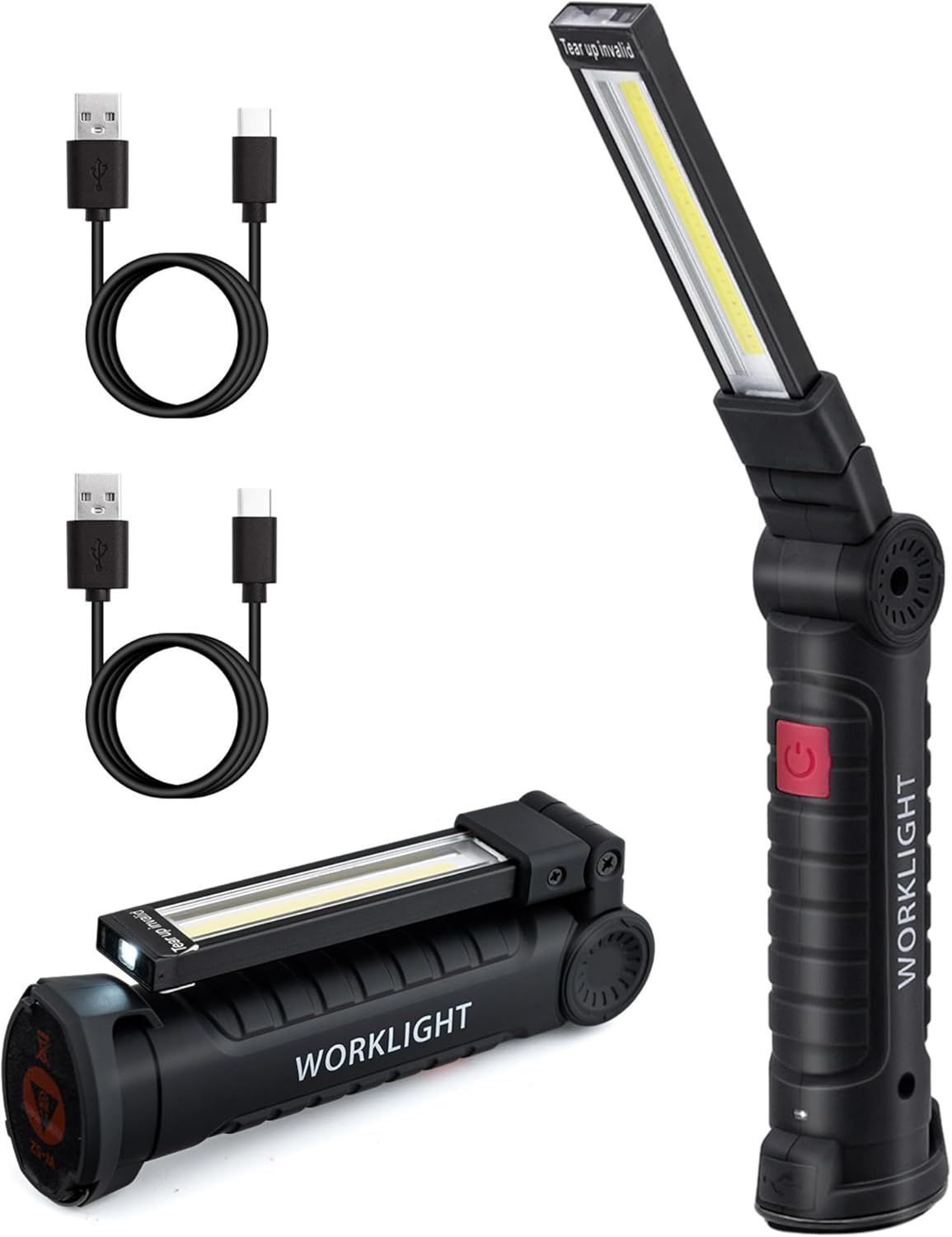 Mcbazel Rechargeable LED Work Light-5 Modes 360&deg; Rotatable Magnetic Torch with USB-C Charging,Portable Camping Light for Car Repair, Emergency, Garage, BBQ & DIY Projects image number 6